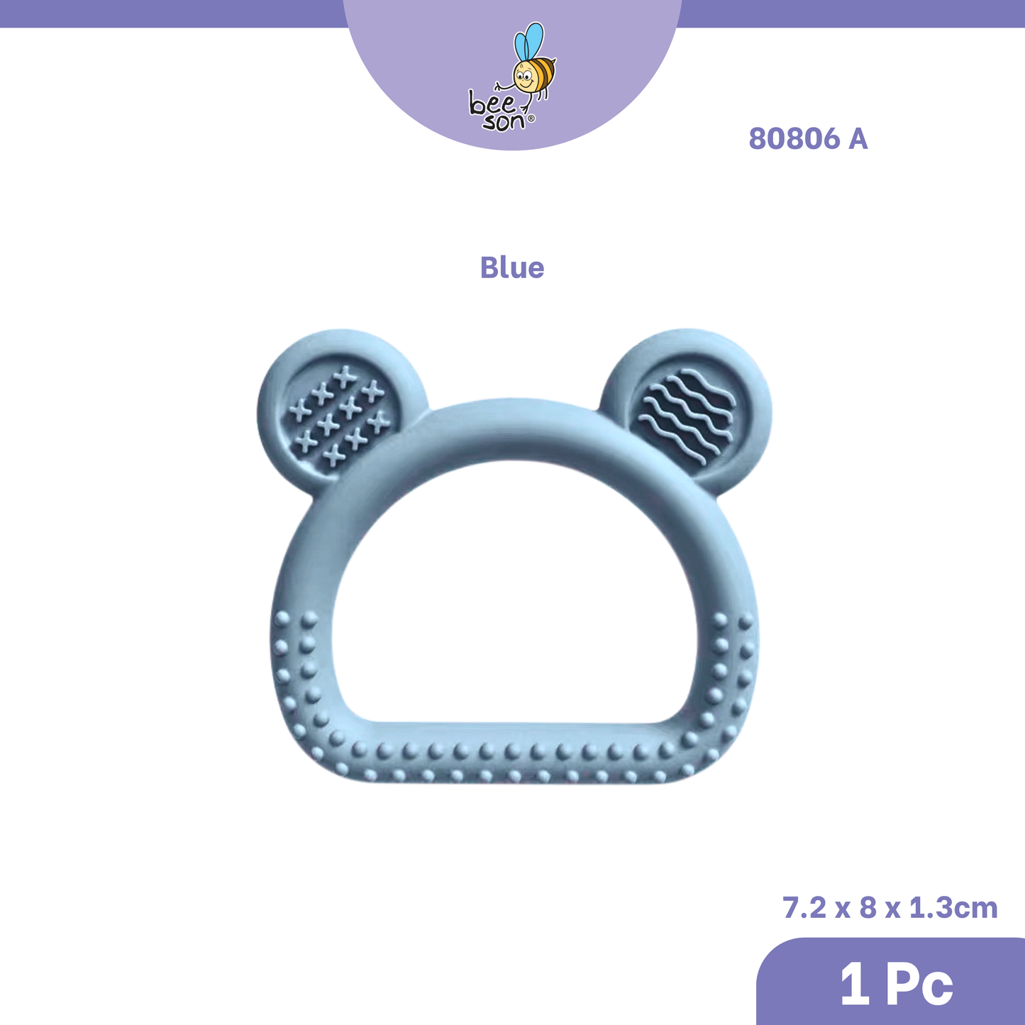 Beeson Soft Silicone Baby Bear Wrist Teether 80806