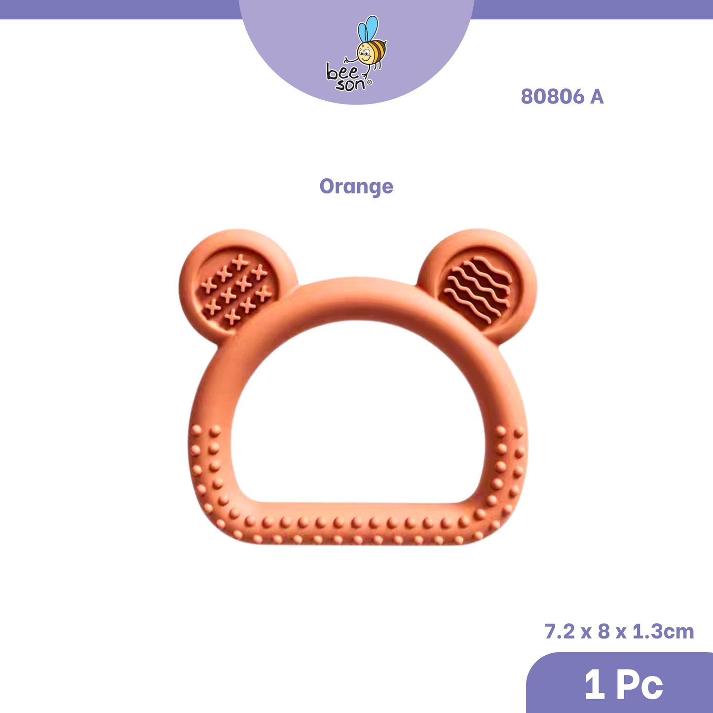 Beeson Soft Silicone Baby Bear Wrist Teether 80806
