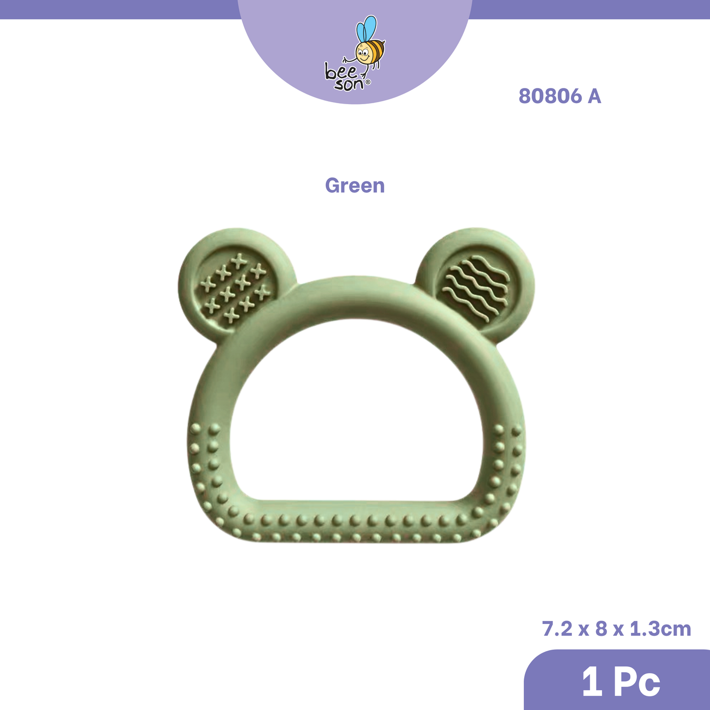 Beeson Soft Silicone Baby Bear Wrist Teether 80806