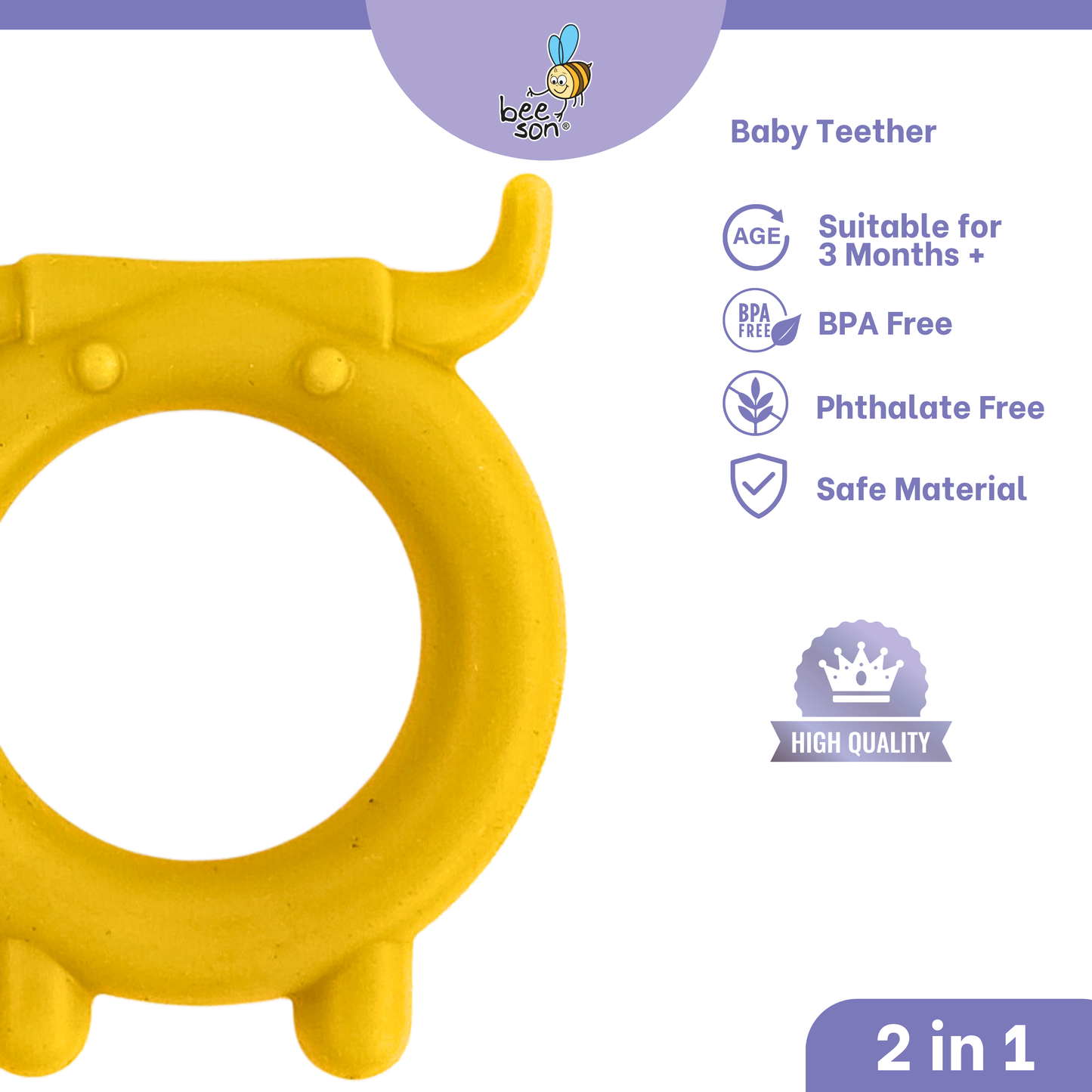 Beeson 2in1 Soft Silicone Baby Teether 80812