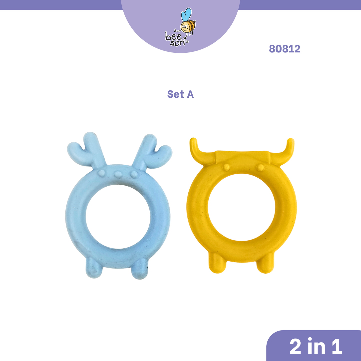 Beeson 2in1 Soft Silicone Baby Teether 80812