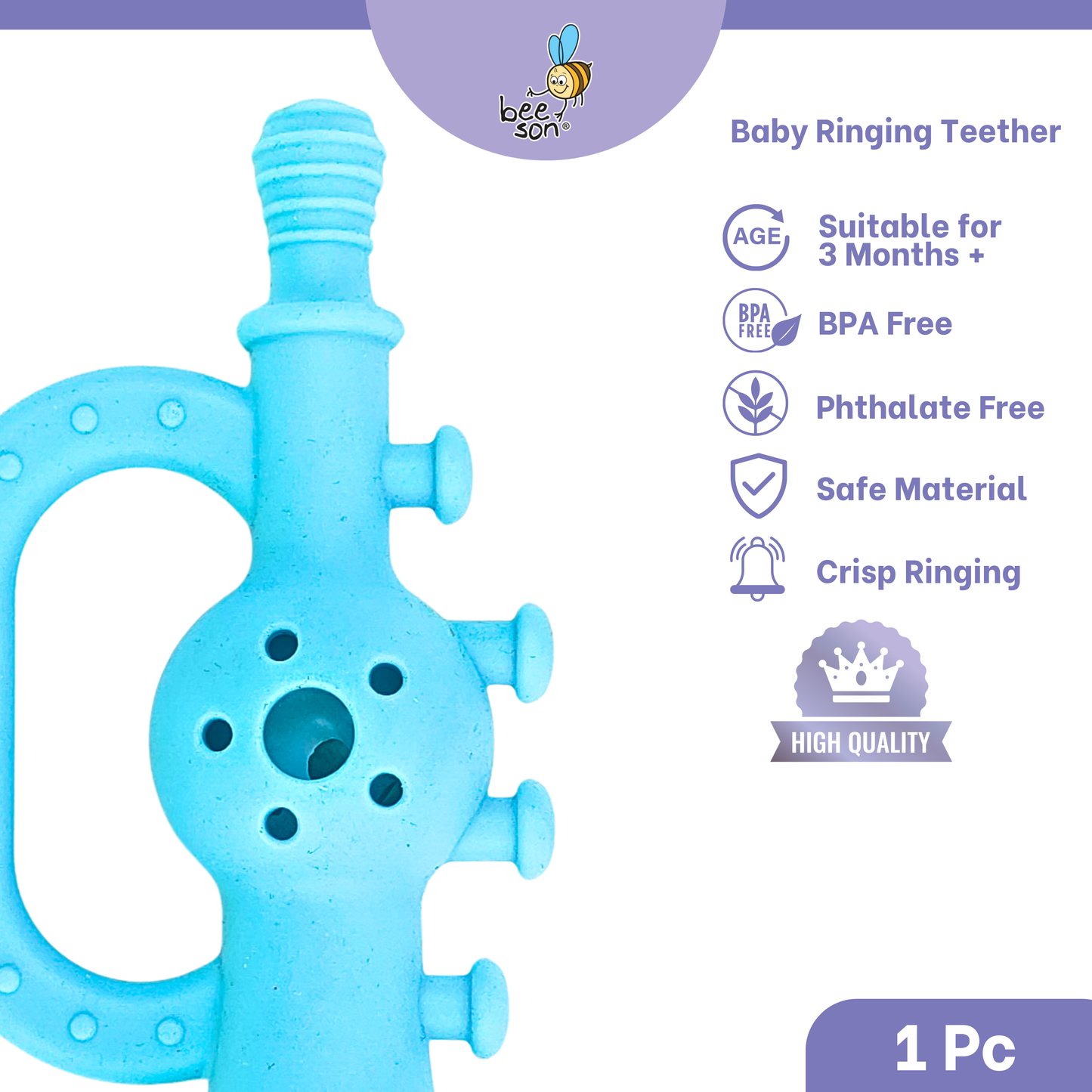 Beeson Soft Silicone Baby Ringing Teether 80814 | 80815 | 80819