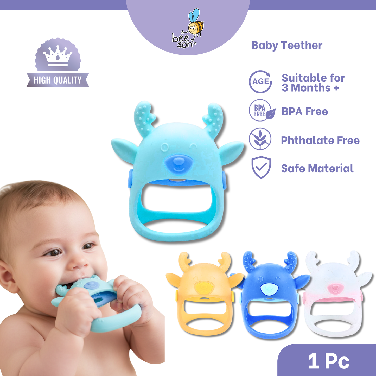 Beeson Soft Silicone Baby Teether 80817
