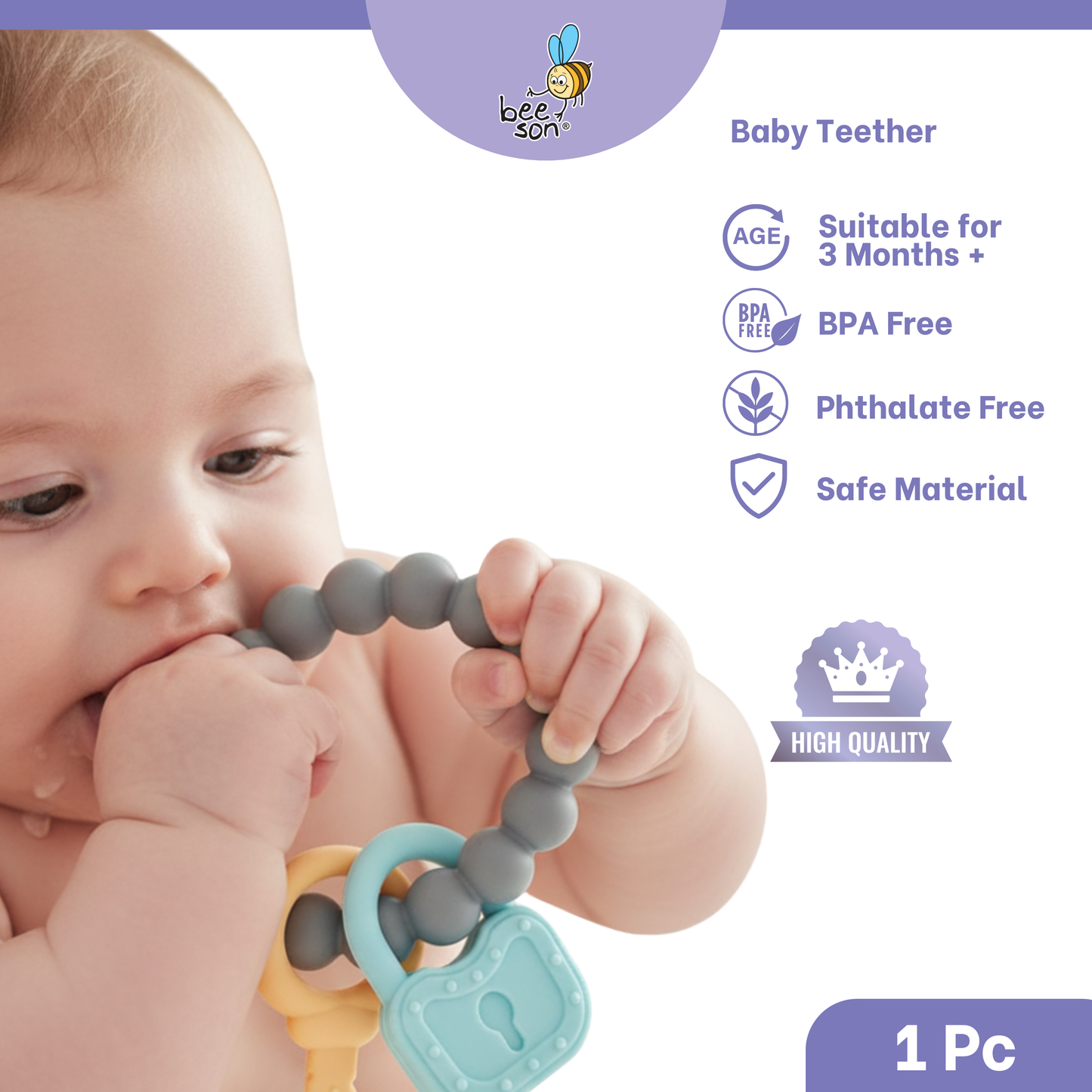 Beeson Soft Silicone Baby Teether 80818