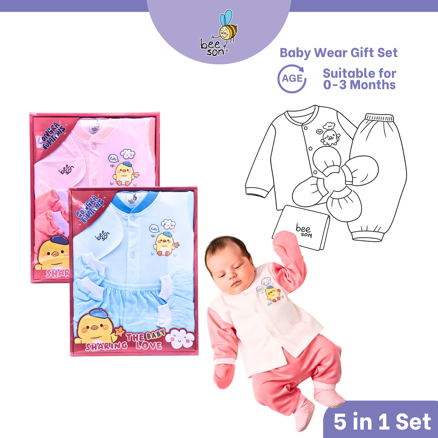 Beeson 4in1 | 5in1 | 6in1 Newborn Baby Boy / Girl Hamper Wear Gift Set Box 10900 | 10901 | 10902 | 10908 | 10909 | 81280 | 81281 | 81282 | 81283 | 81284 | 81285 | 81286 | 81287