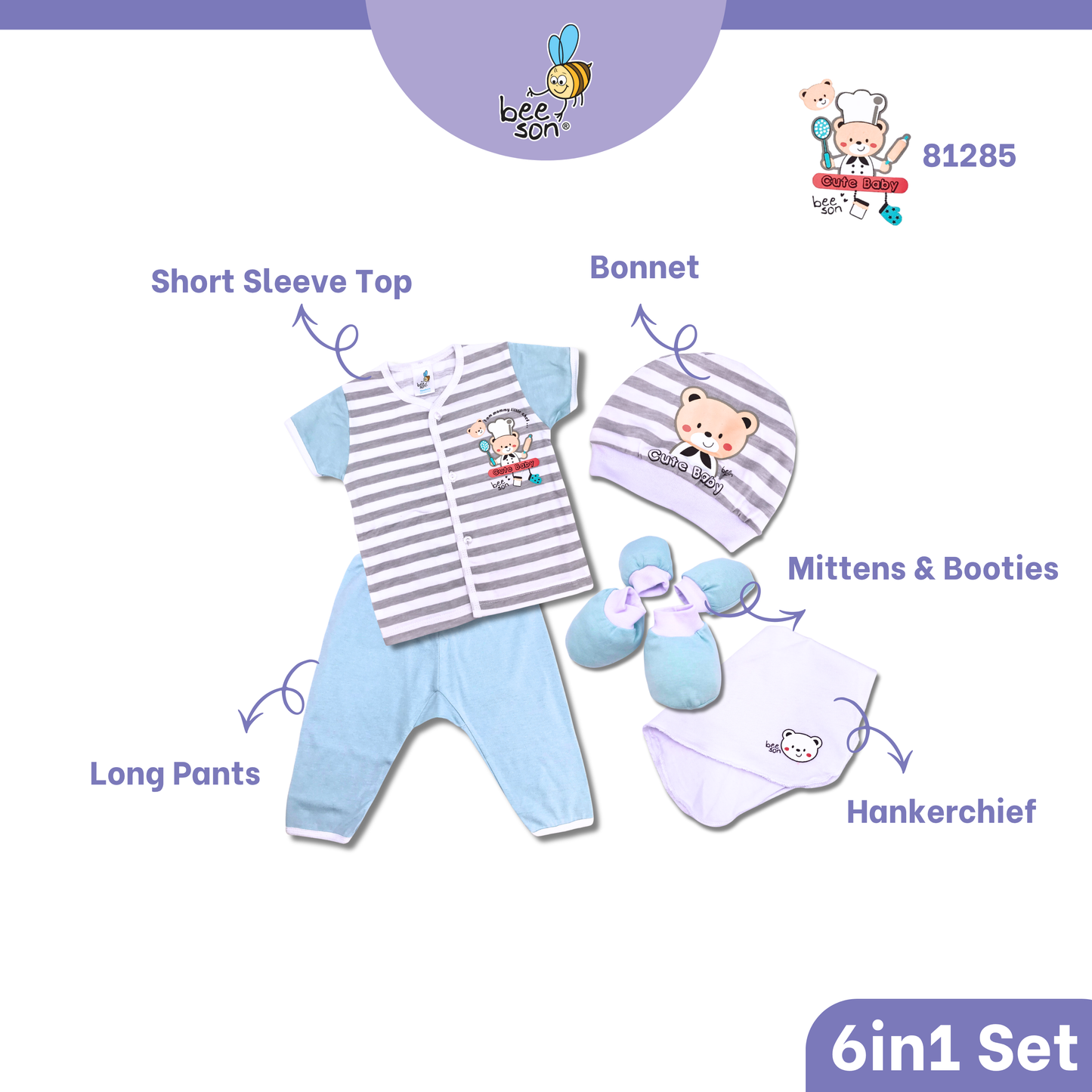 Beeson 4in1 | 5in1 | 6in1 Newborn Baby Boy / Girl Hamper Wear Gift Set Box 10900 | 10901 | 10902 | 10908 | 10909 | 81280 | 81281 | 81282 | 81283 | 81284 | 81285 | 81286 | 81287