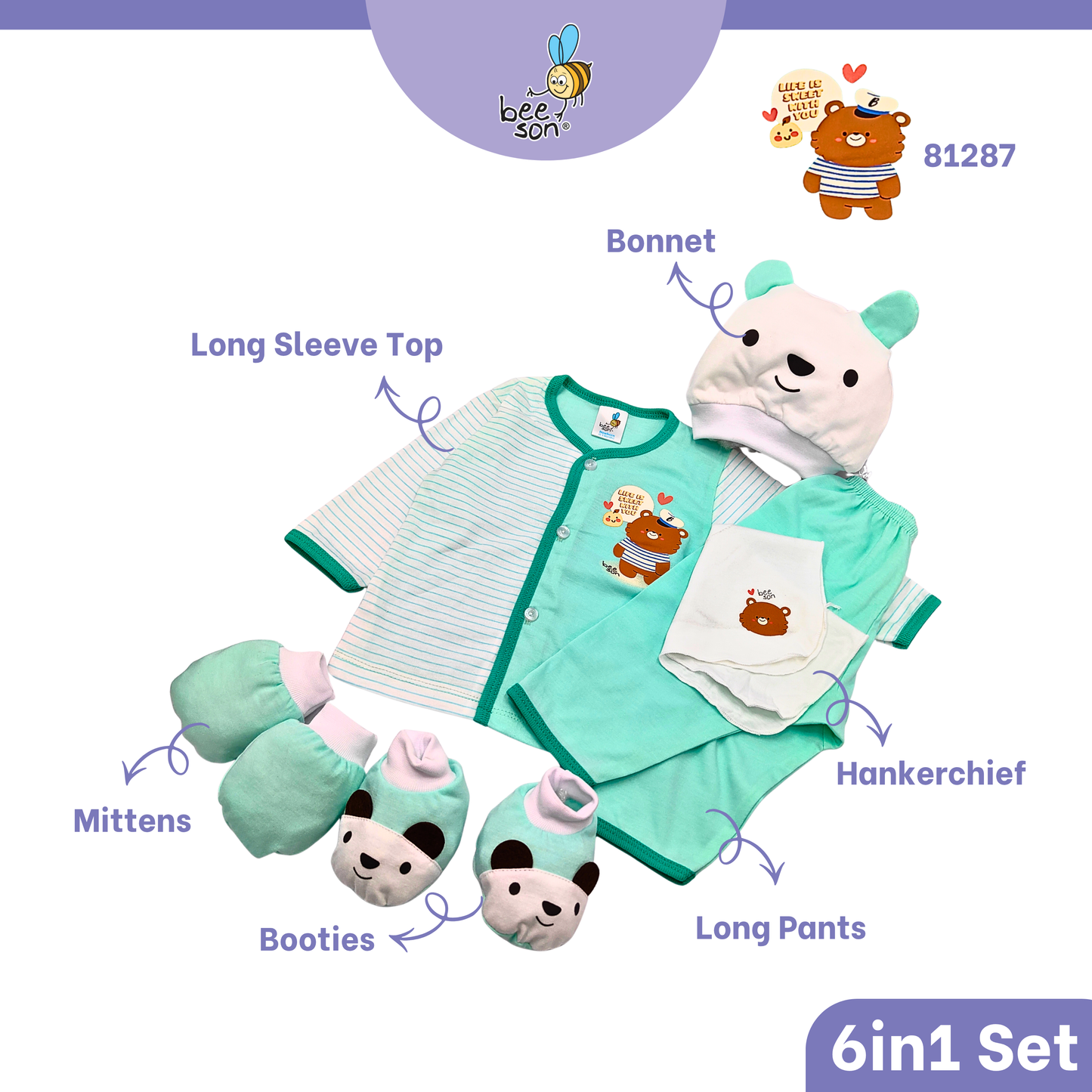 Beeson 4in1 | 5in1 | 6in1 Newborn Baby Boy / Girl Hamper Wear Gift Set Box 10900 | 10901 | 10902 | 10908 | 10909 | 81280 | 81281 | 81282 | 81283 | 81284 | 81285 | 81286 | 81287