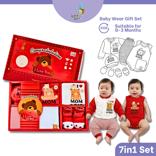 Beeson 7in1 Newborn Baby Boy / Girl Hamper Gift Set Box | 81290