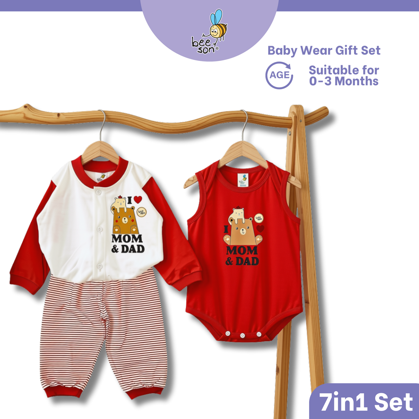 Beeson 7in1 Newborn Baby Boy / Girl Hamper Gift Set Box | 81290