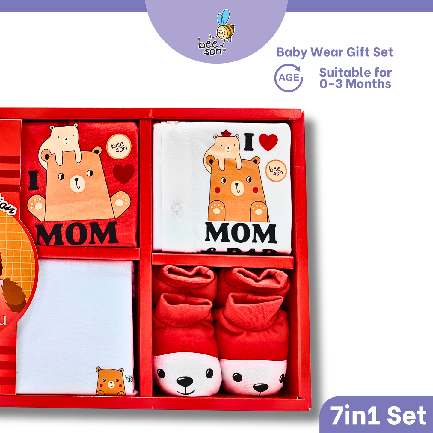 Beeson 7in1 Newborn Baby Boy / Girl Hamper Gift Set Box | 81290