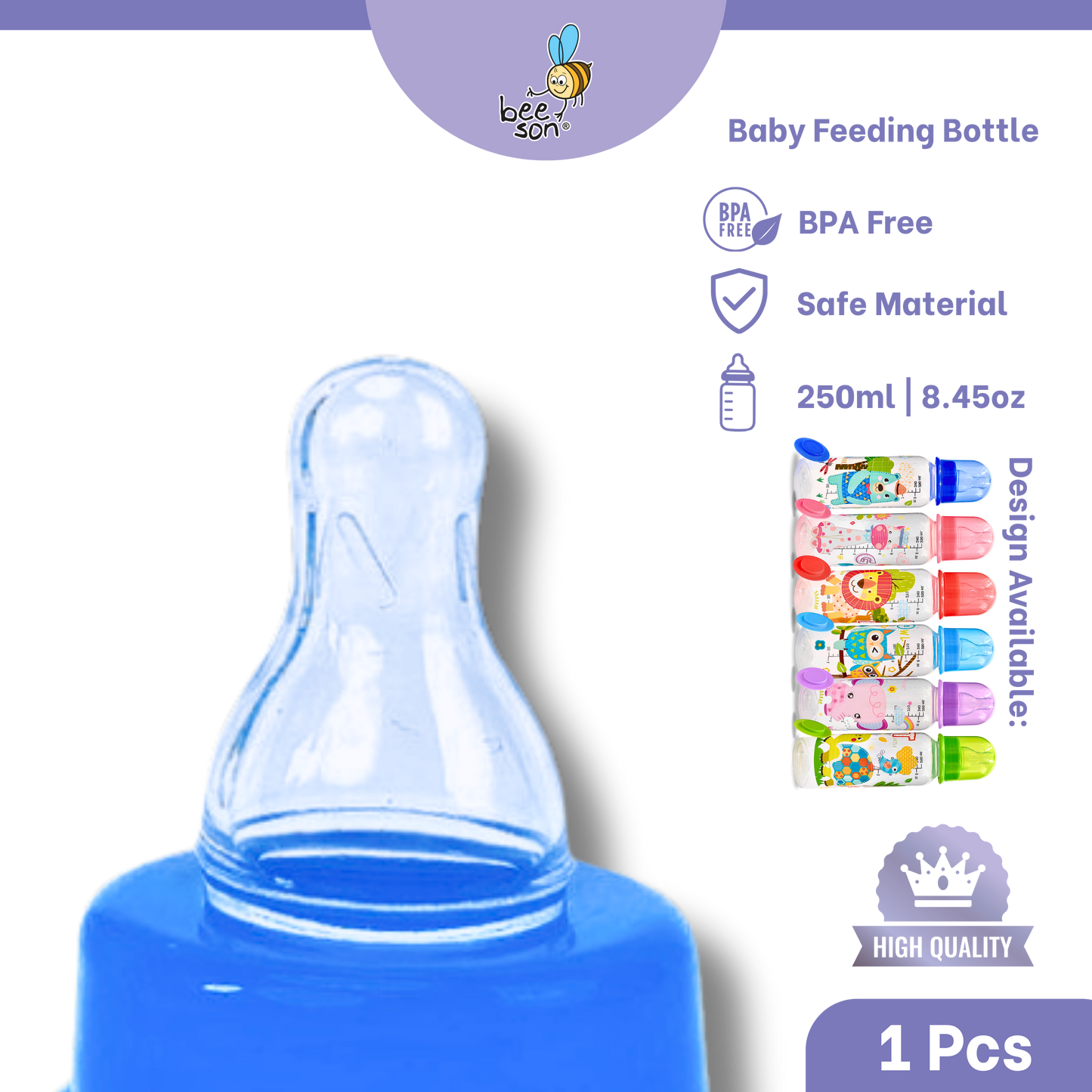 Beeson 250ml | 8.45oz Standard Neck Feeding Bottle 85853