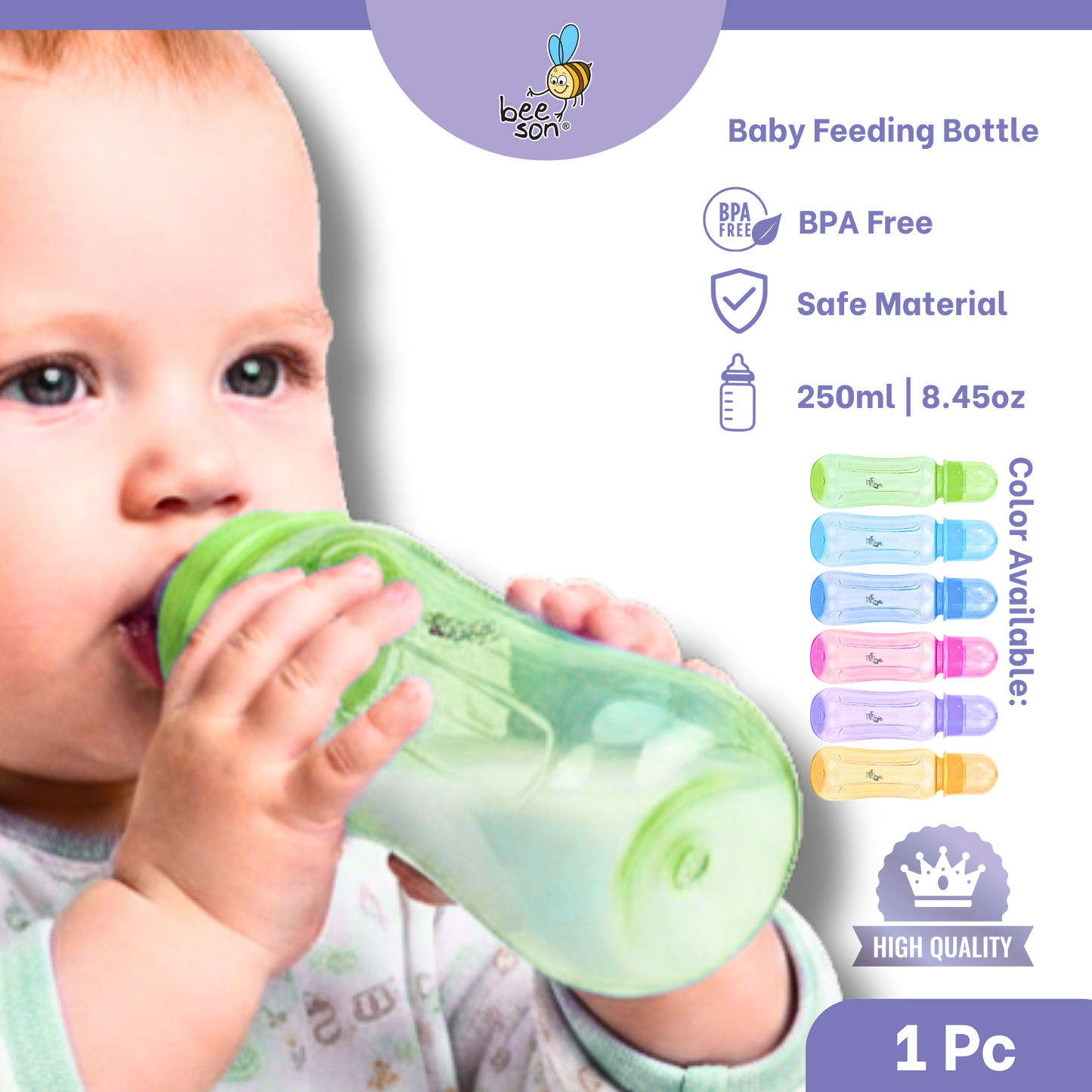 Beeson 250ml | 8.45oz Standard Neck Feeding Bottle | 85870