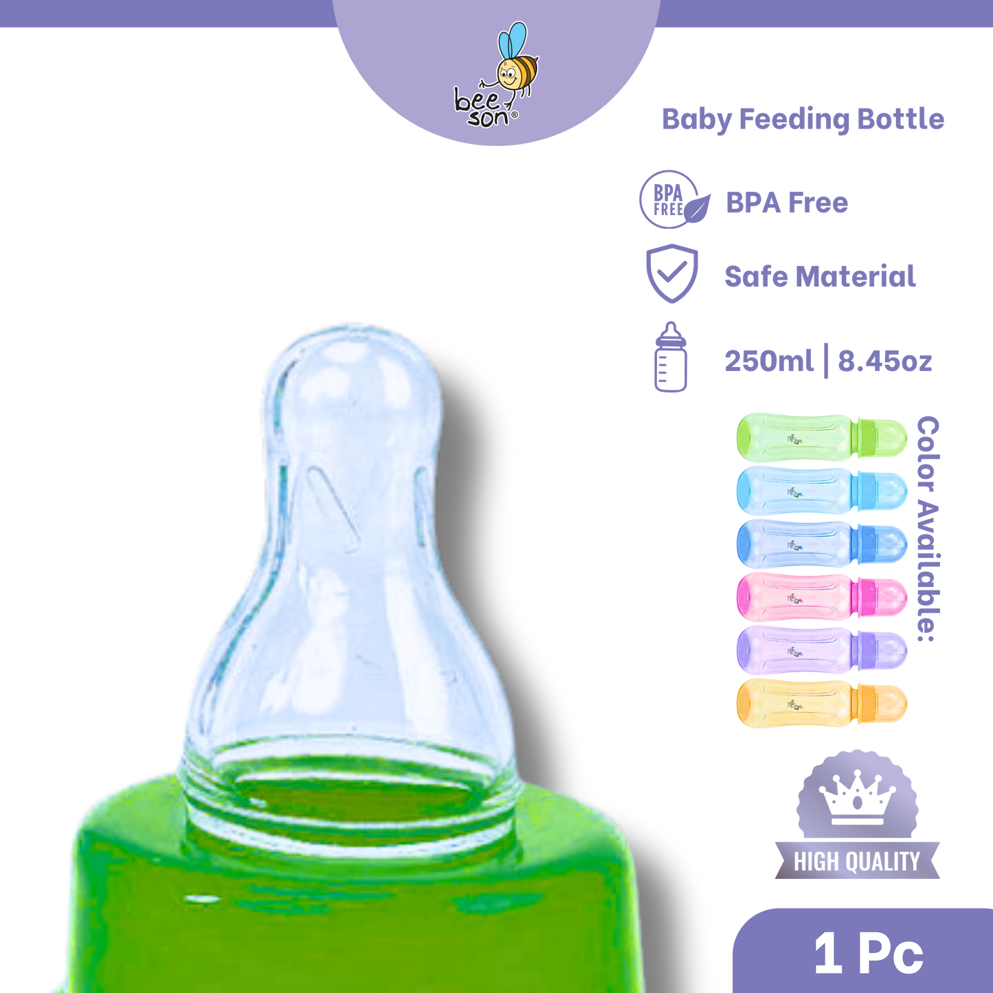 Beeson 250ml | 8.45oz Standard Neck Feeding Bottle | 85870