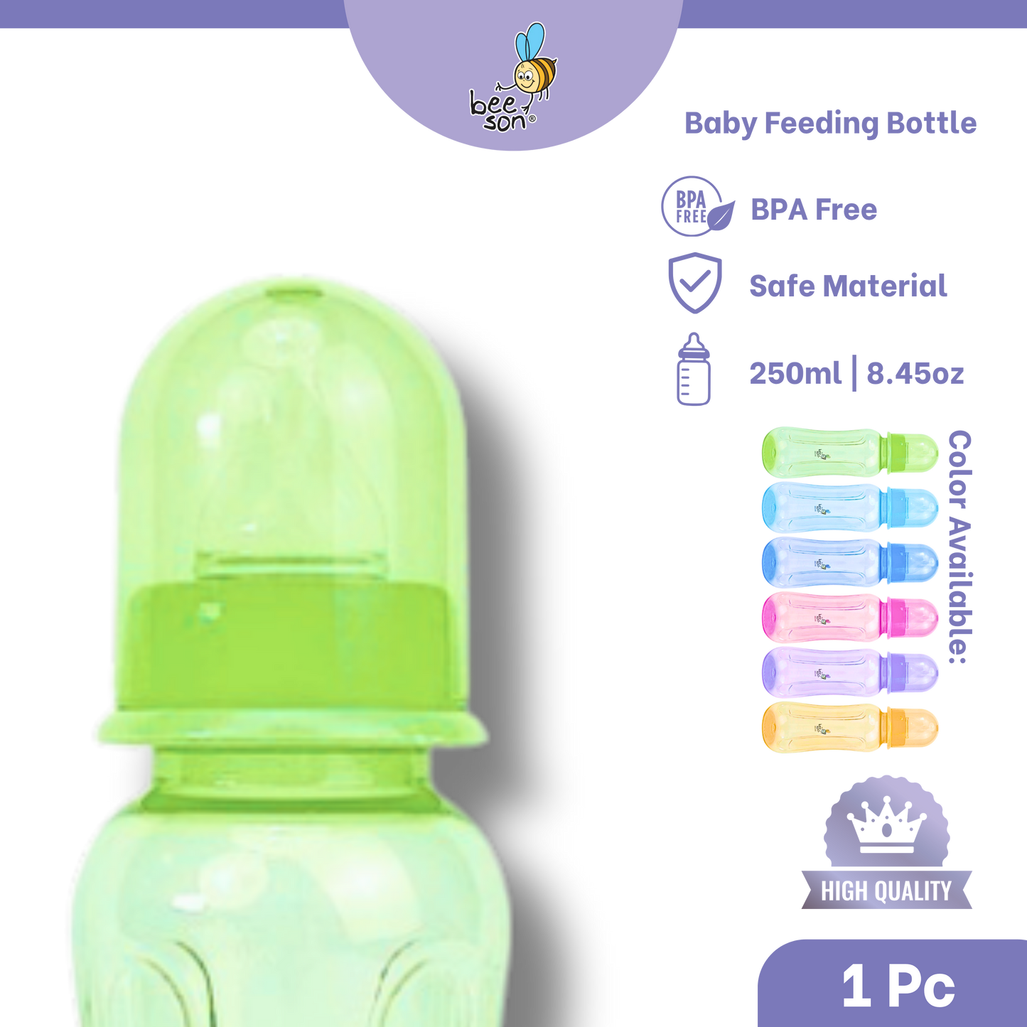 Beeson 250ml | 8.45oz Standard Neck Feeding Bottle | 85870