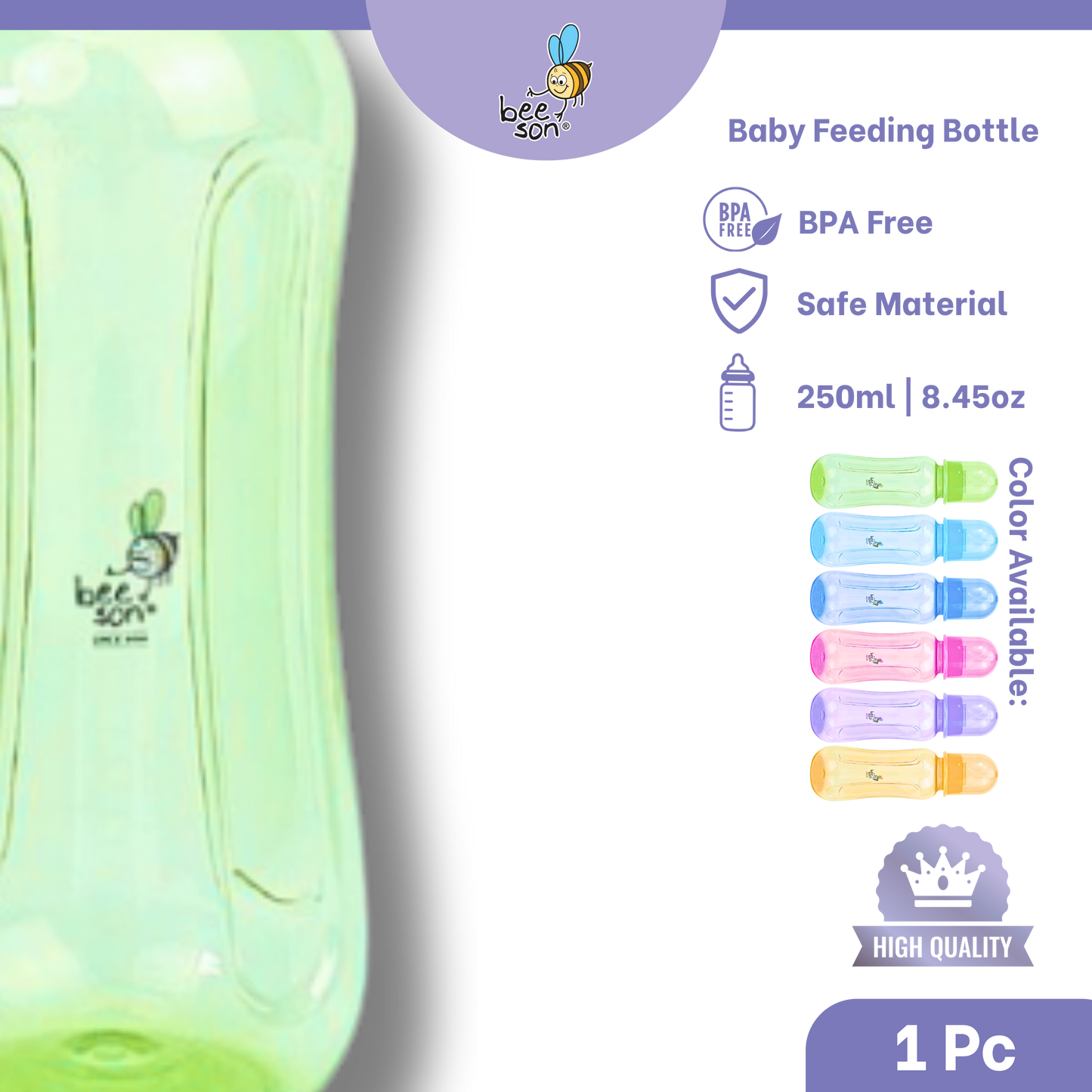 Beeson 250ml | 8.45oz Standard Neck Feeding Bottle | 85870