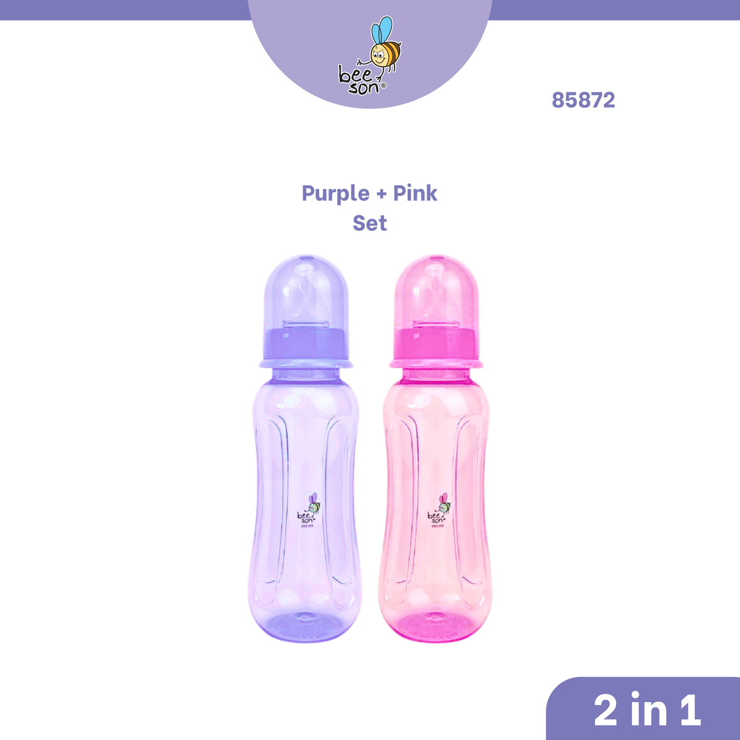 Beeson 2 in 1 - 250ml | 8.45oz Standard Neck Feeding Bottle | 85872