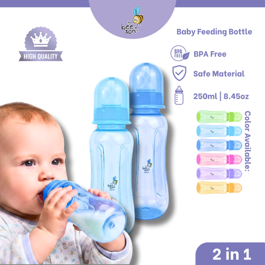 Beeson 2 in 1 - 250ml | 8.45oz Standard Neck Feeding Bottle | 85872