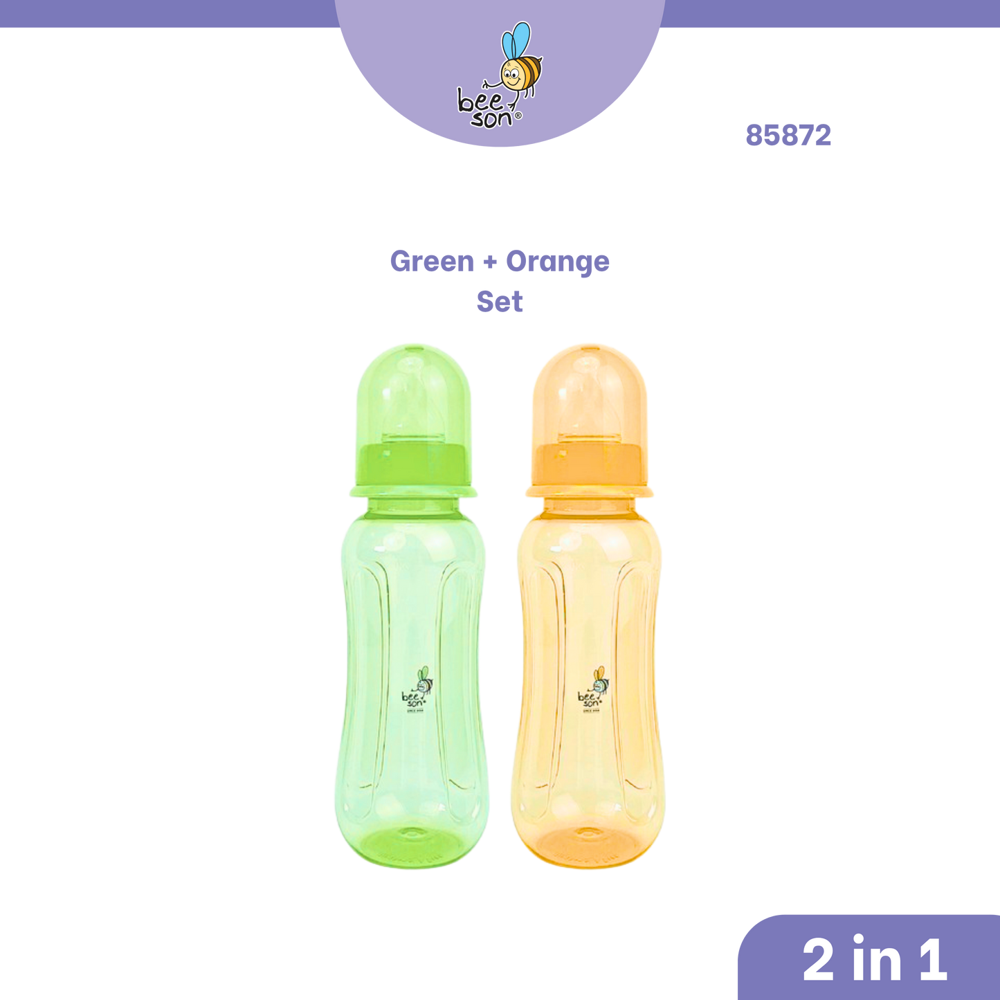 Beeson 2 in 1 - 250ml | 8.45oz Standard Neck Feeding Bottle | 85872