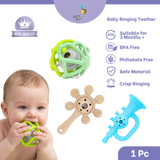 Beeson Soft Silicone Baby Ringing Teether 80814 | 80815 | 80819