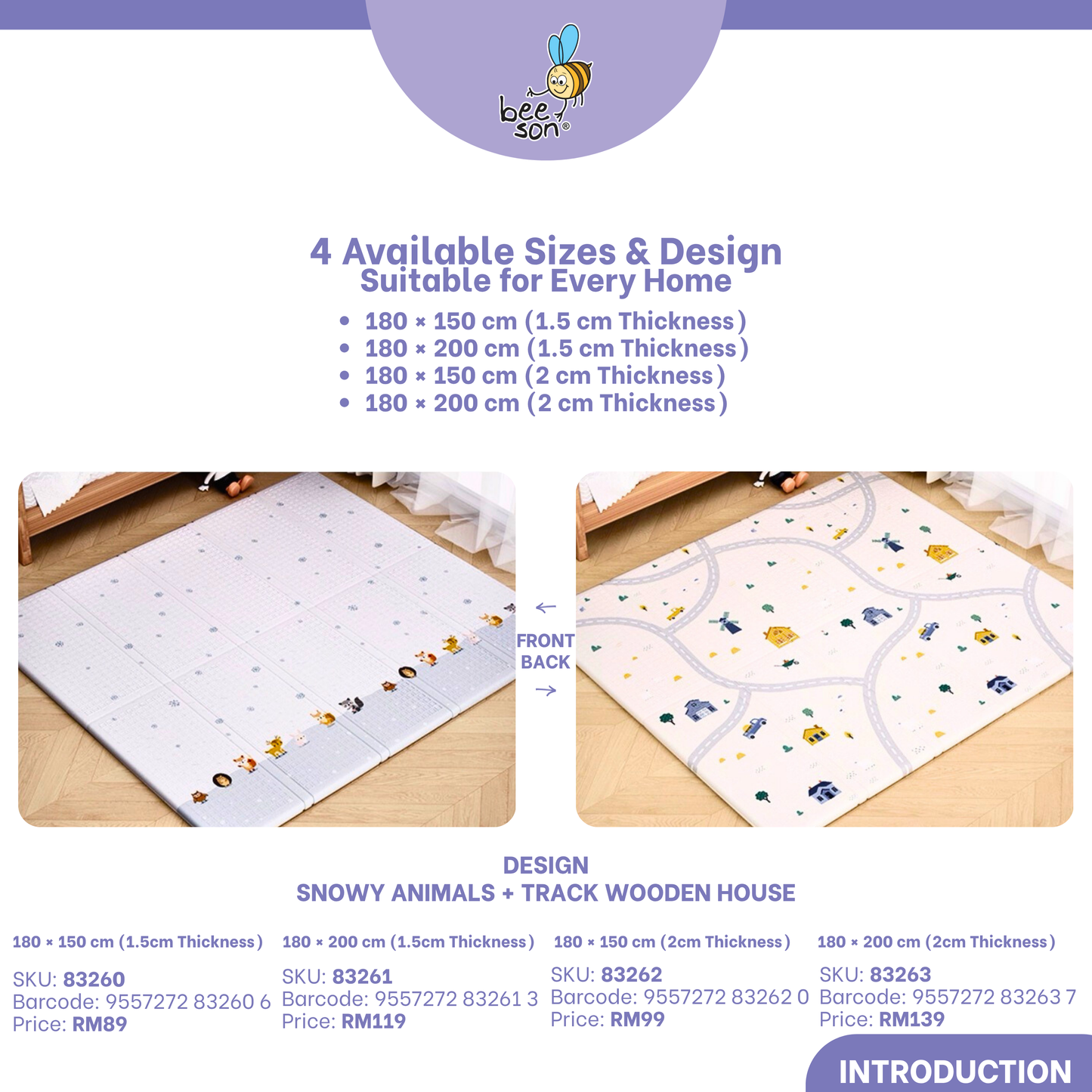 Beeson Comfort XPE Baby Playmat 83260 | 83261 | 83262 | 83263