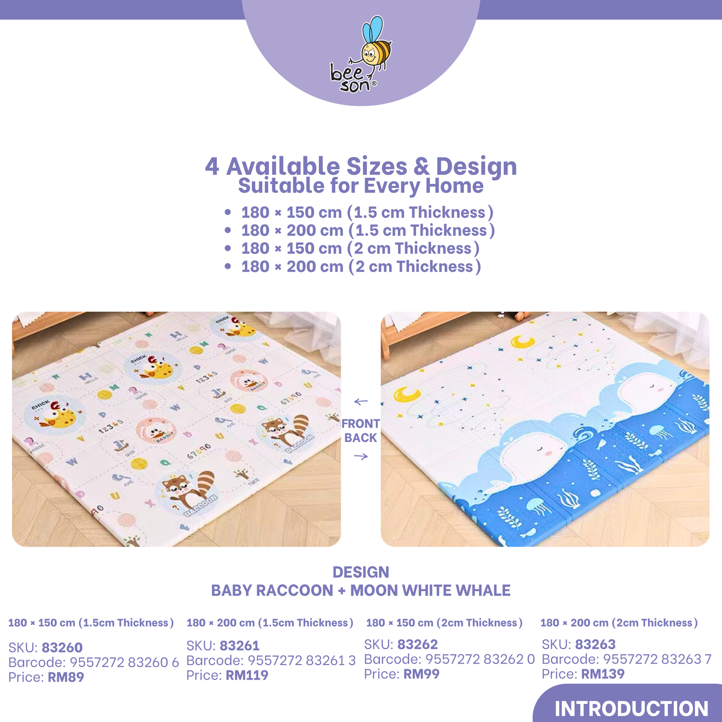 Beeson Comfort XPE Baby Playmat 83260 | 83261 | 83262 | 83263