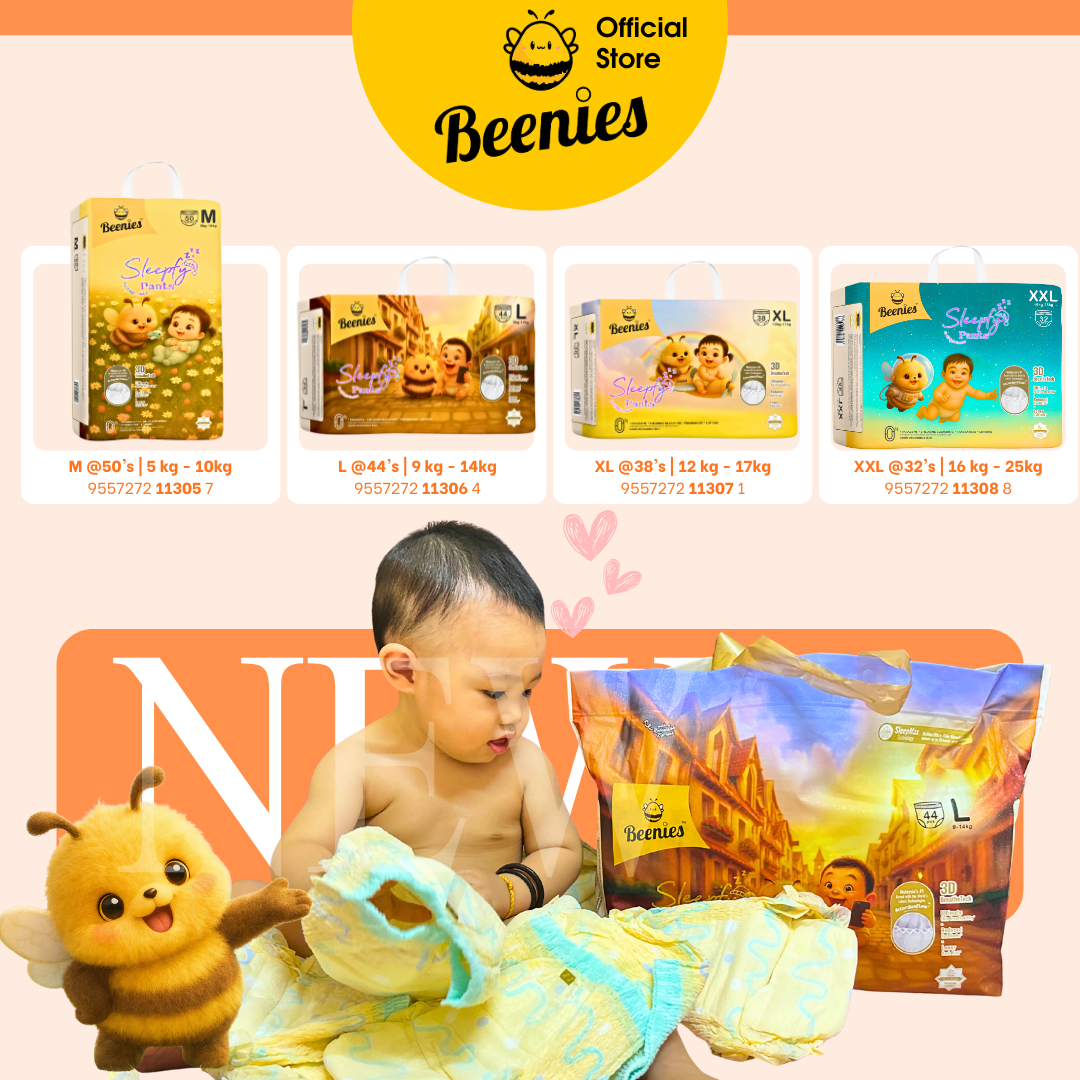 Beenies Baby Diapers Sleepfy Pants Jumbo Pack