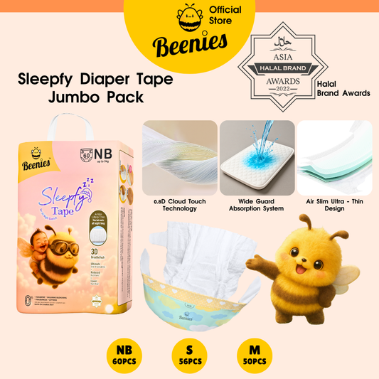 Beenies Baby Diapers Sleepfy Tape Jumbo Pack