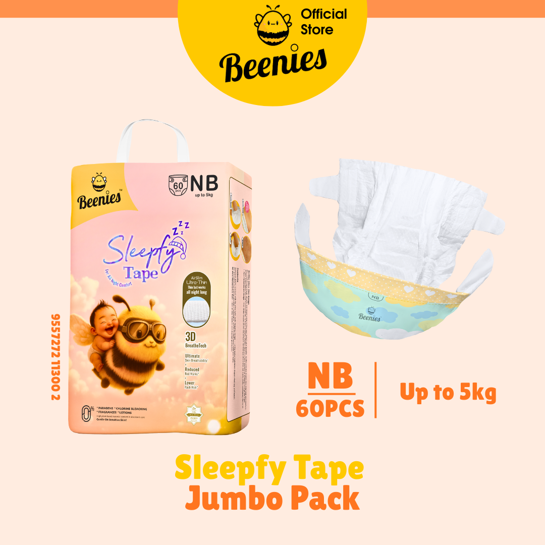 Beenies Baby Diapers Sleepfy Tape Jumbo Pack