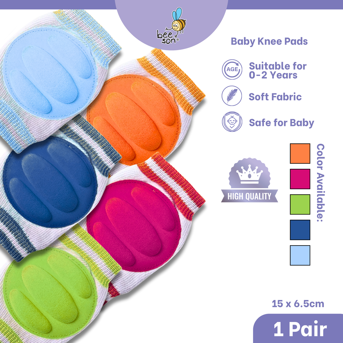Beeson Baby Knee Pads – Soft Protection for Crawling | 10620 C
