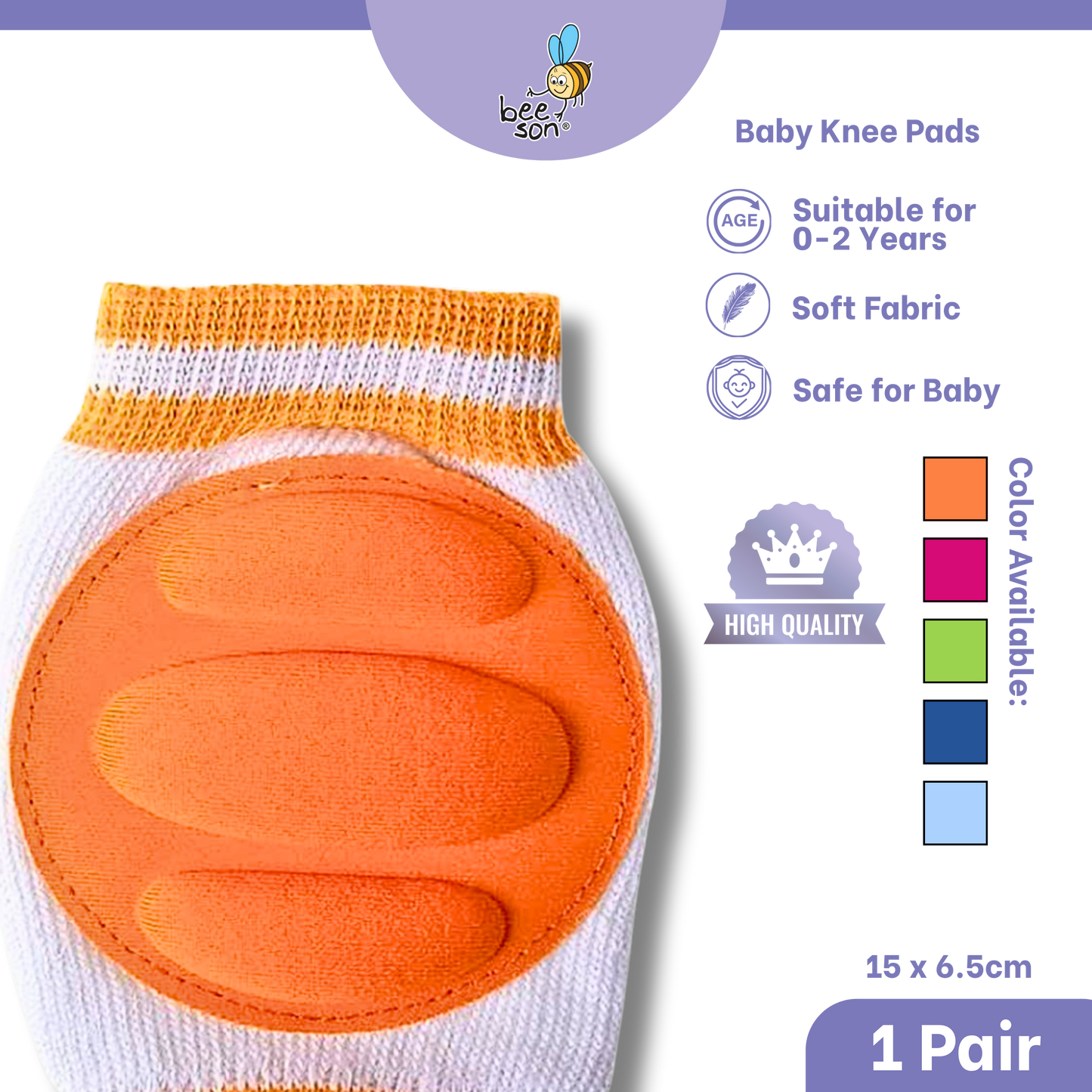 Beeson Baby Knee Pads – Soft Protection for Crawling | 10620 C