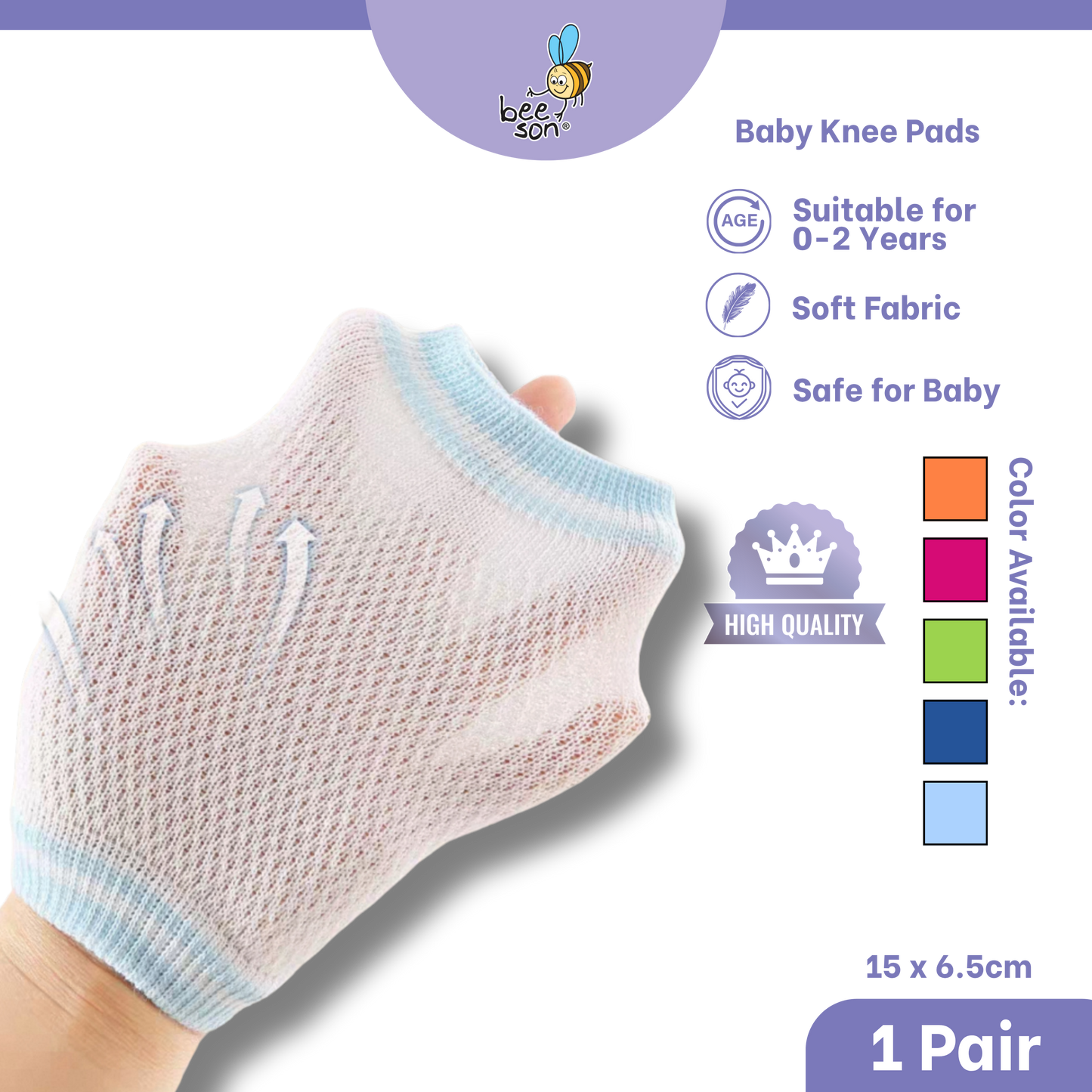 Beeson Baby Knee Pads – Soft Protection for Crawling | 10620 C