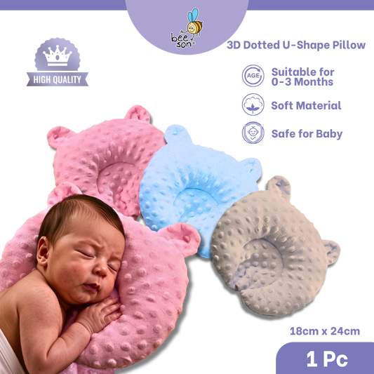 Beeson Bedding Baby Dimple Pillow | 3D Dotted U-Shape  Pillow | 10672 B
