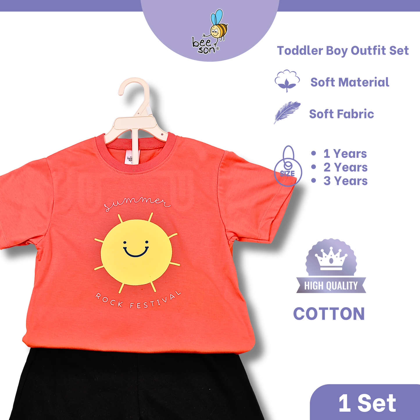 Beeson 1 - 3 Years Toddler Boy Knit Cotton Top & Pants Outfit Set 18158 | 18159 | 18160 | 18161 | 18162 | 18163