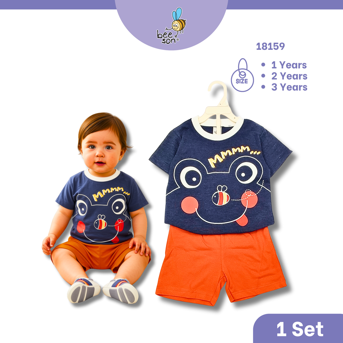 Beeson 1 - 3 Years Toddler Boy Knit Cotton Top & Pants Outfit Set 18158 | 18159 | 18160 | 18161 | 18162 | 18163
