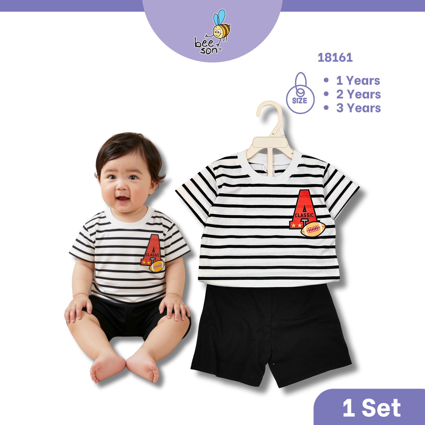 Beeson 1 - 3 Years Toddler Boy Knit Cotton Top & Pants Outfit Set 18158 | 18159 | 18160 | 18161 | 18162 | 18163