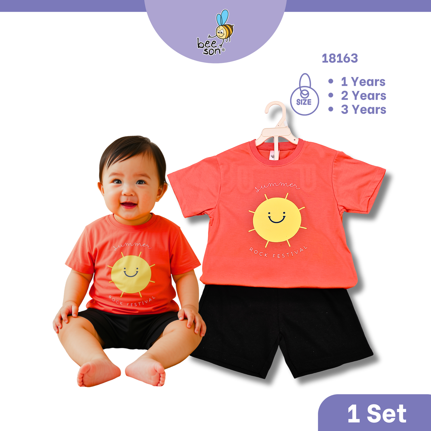 Beeson 1 - 3 Years Toddler Boy Knit Cotton Top & Pants Outfit Set 18158 | 18159 | 18160 | 18161 | 18162 | 18163