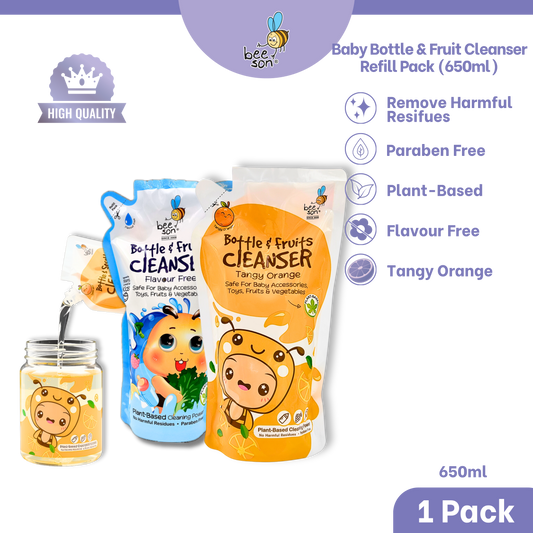 Beeson Baby Bottle & Fruit Cleanser Refill Pack (650ml) | 22030 | 22031