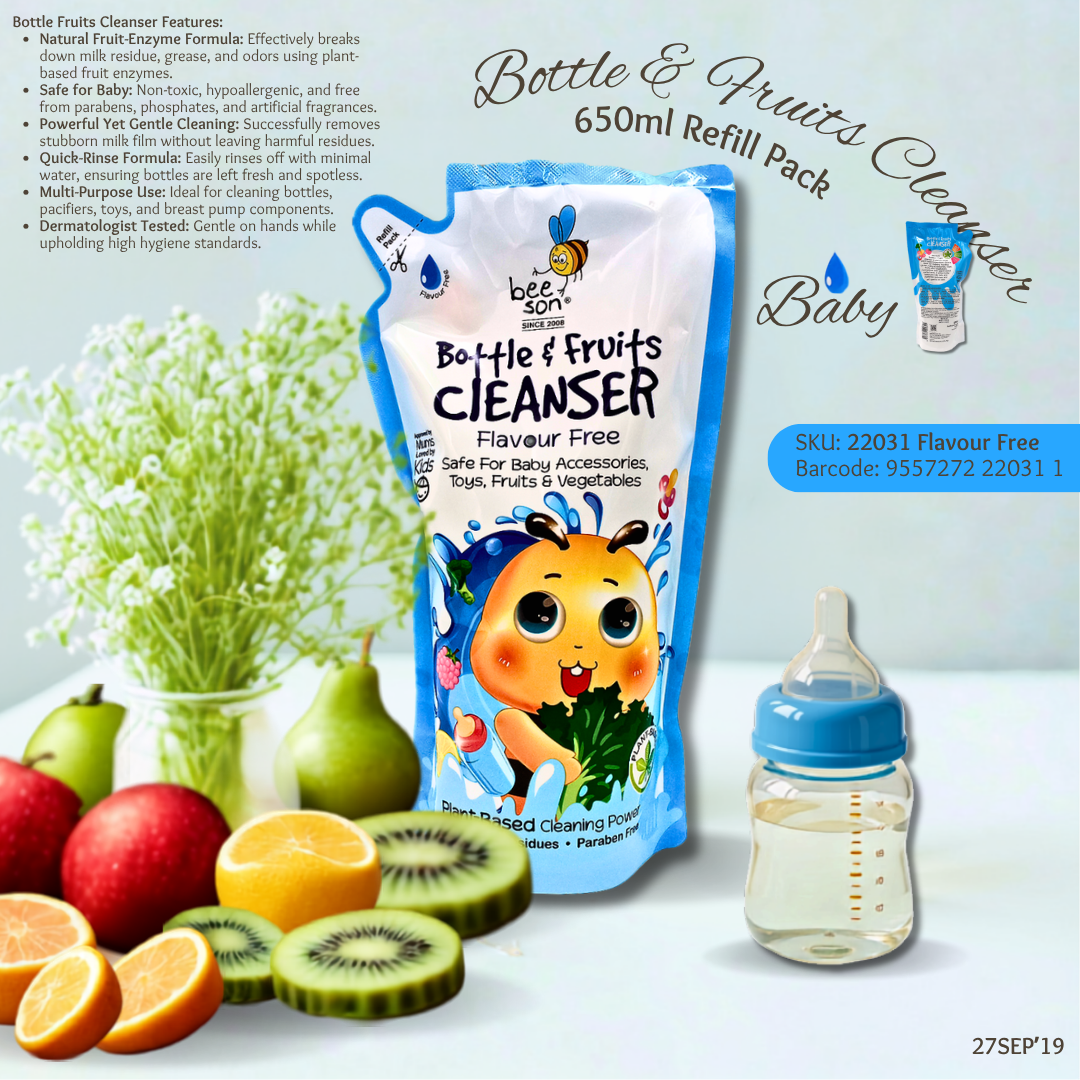 Beeson Baby Bottle & Fruit Cleanser Refill Pack (650ml) | 22030 | 22031