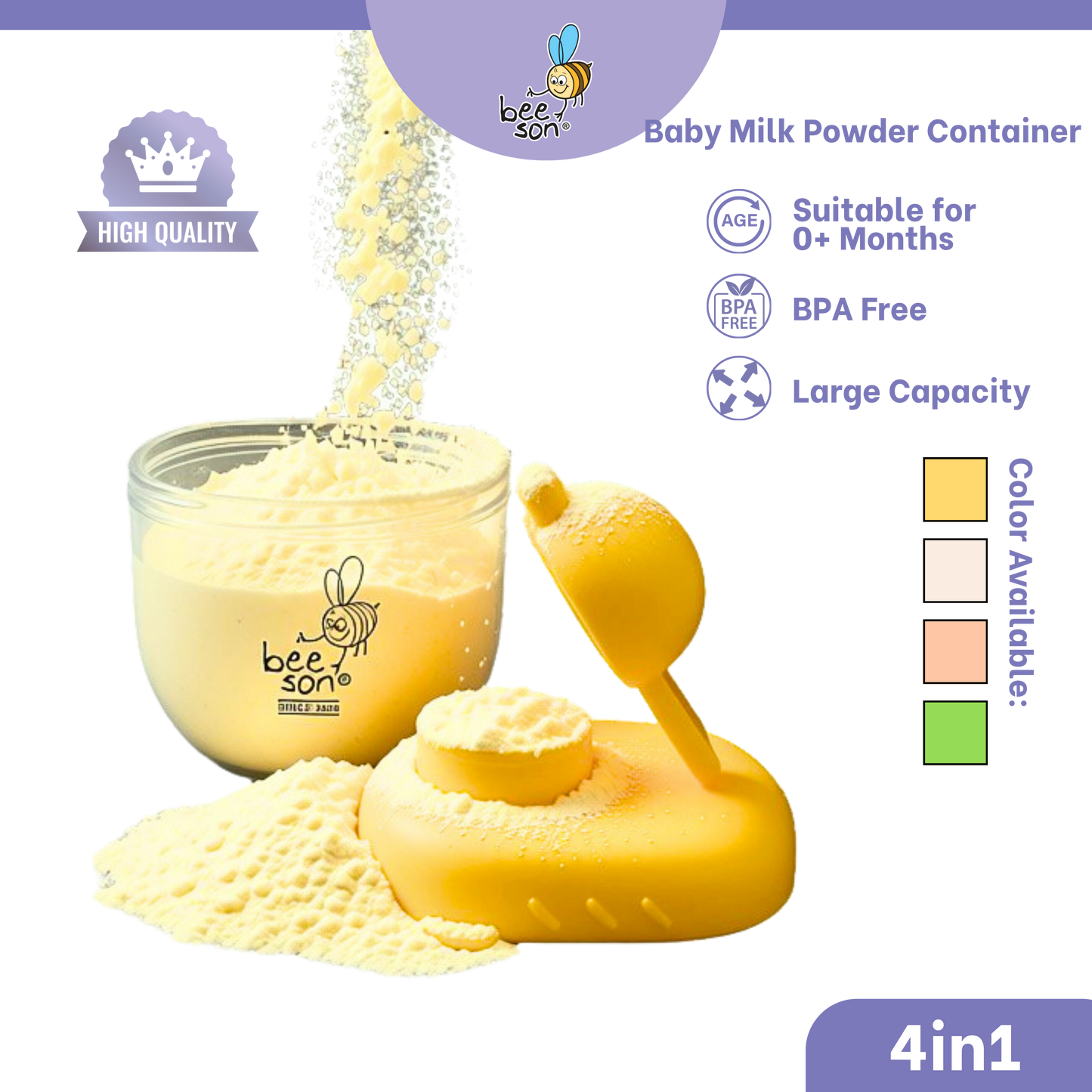 Beeson 4in1 Baby Multi Purpose Powder Container Dispenser | 80486