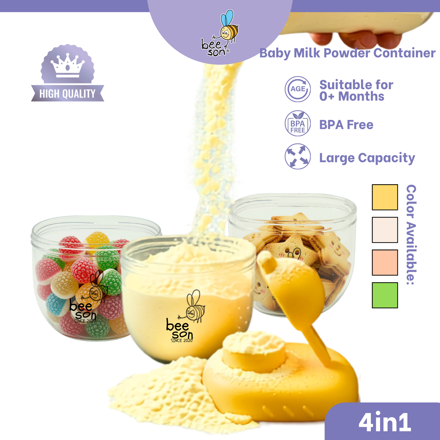 Beeson 4in1 Baby Multi Purpose Powder Container Dispenser | 80486