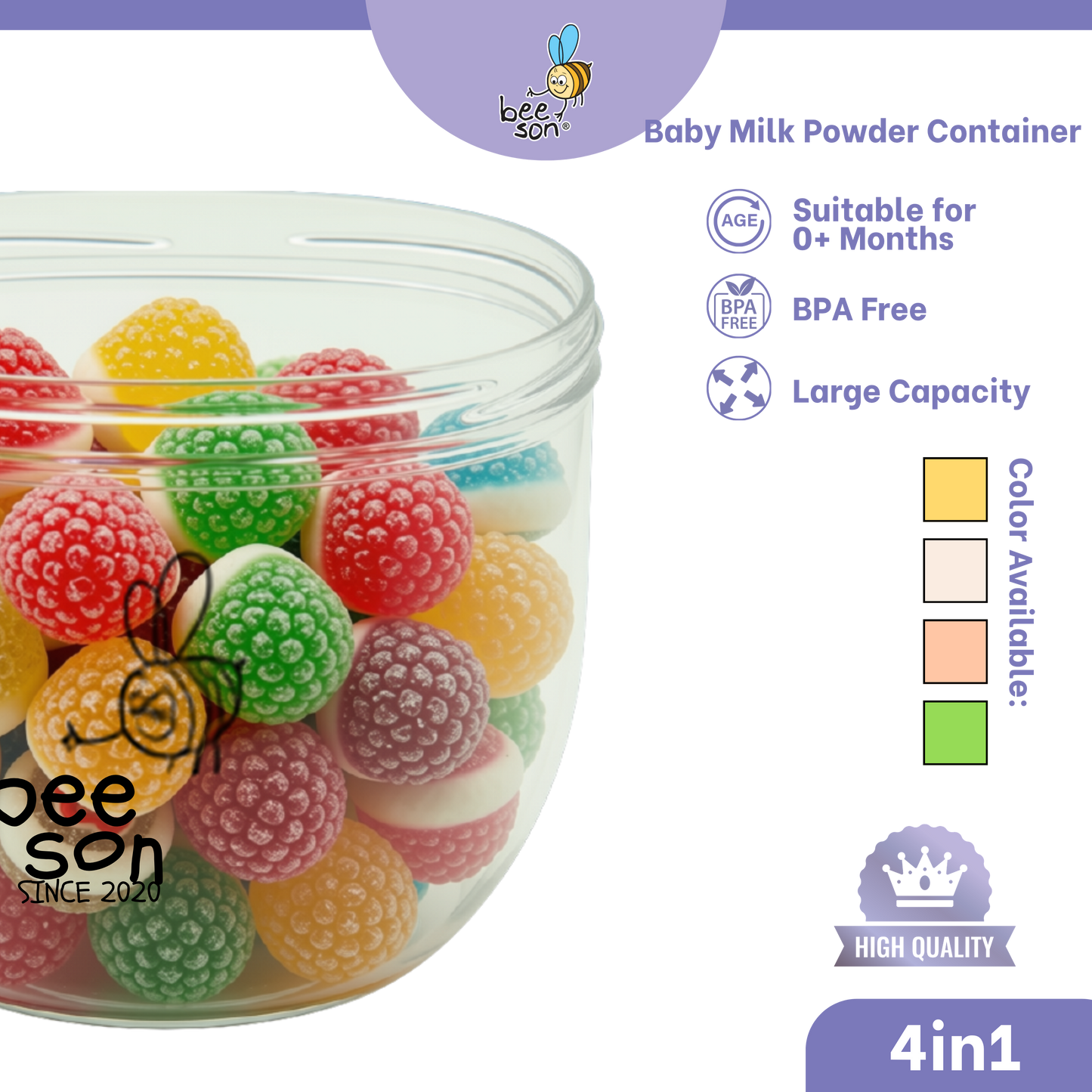 Beeson 4in1 Baby Multi Purpose Powder Container Dispenser | 80486