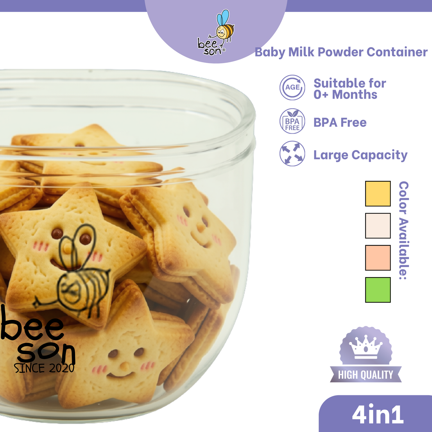Beeson 4in1 Baby Multi Purpose Powder Container Dispenser | 80486