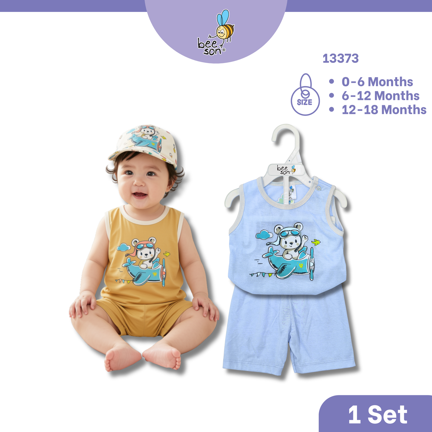 Beeson Newborn - 18months Baby Knit Cotton Top & Pant Outfit Set 13373 | 13374 | 13375 | 13376