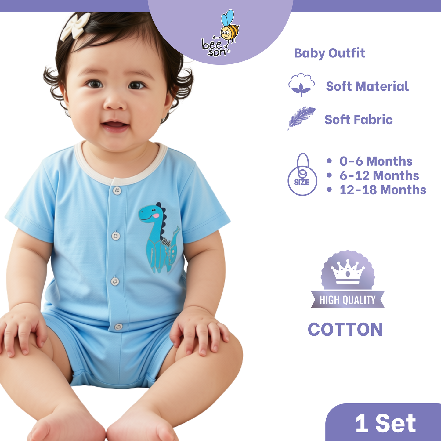 Beeson Newborn - 18months Baby Knit Cotton Top & Pant Outfit Set 13373 | 13374 | 13375 | 13376