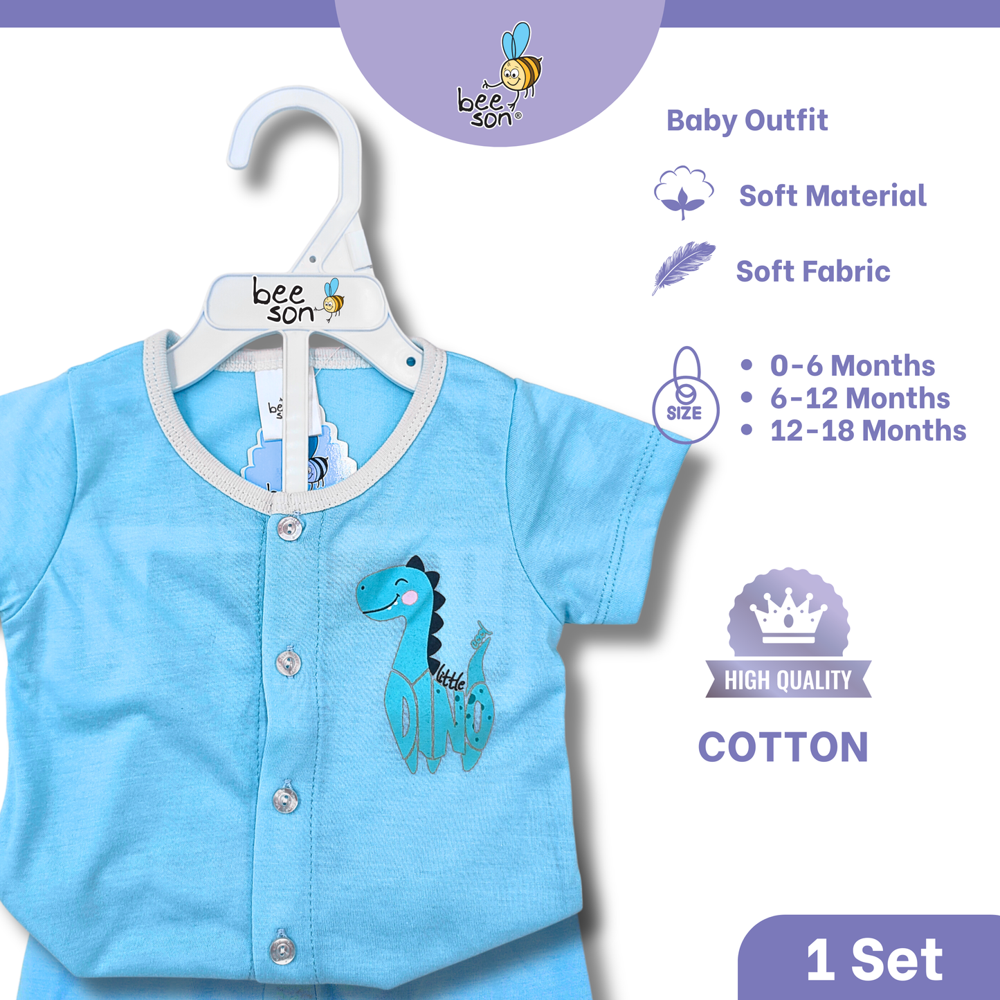 Beeson Newborn - 18months Baby Knit Cotton Top & Pant Outfit Set 13373 | 13374 | 13375 | 13376