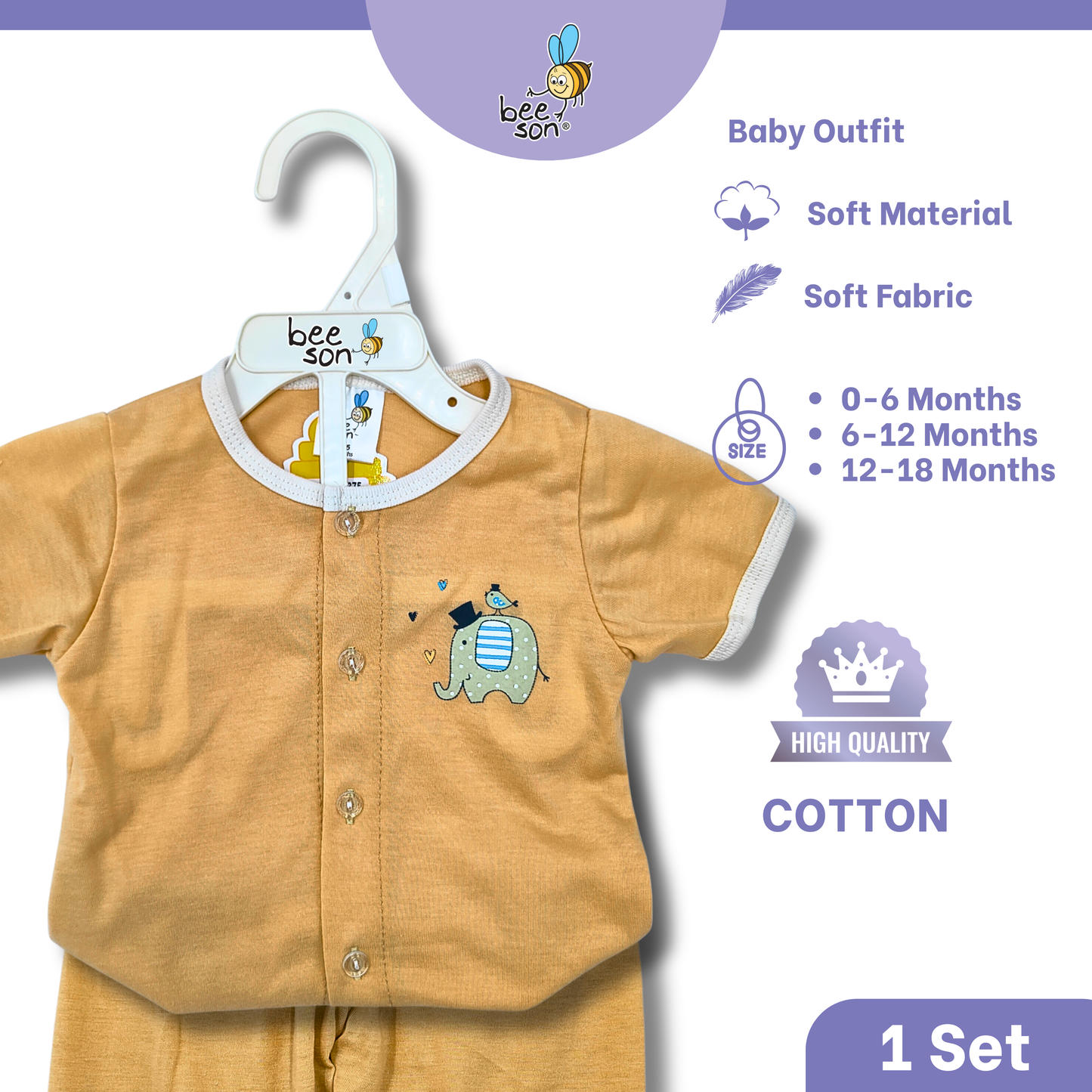 Beeson Newborn - 18months Baby Knit Cotton Top & Pant Outfit Set 13373 | 13374 | 13375 | 13376
