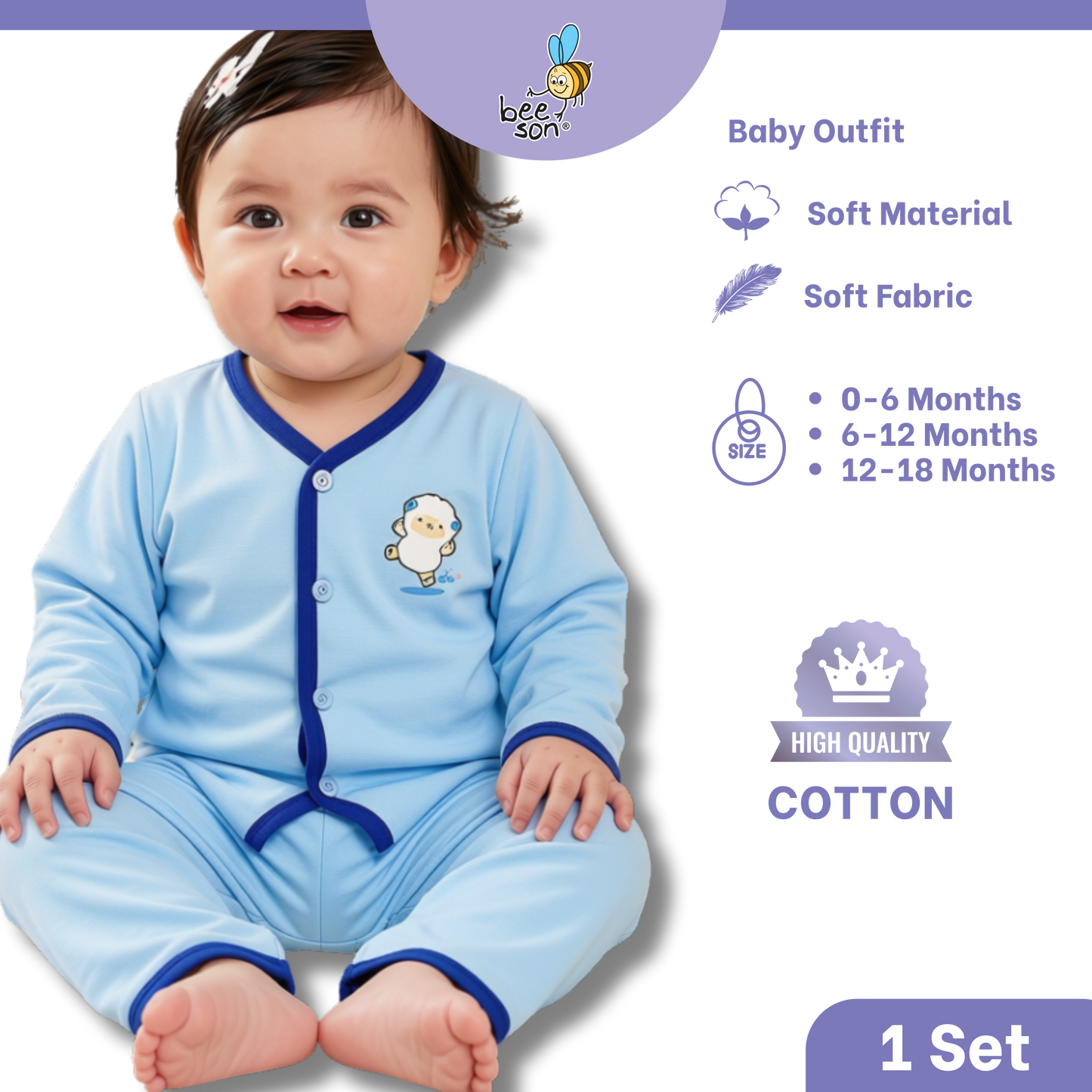 Beeson Baby Soft Cotton Top & Pant Outfit Set 0-18 Months | Unisex | 13033 | 13034 | 13036 | 13037 | 13038 | 13039 | 13042 | 13043 | 13044 | 13049 | 13056 | 13057