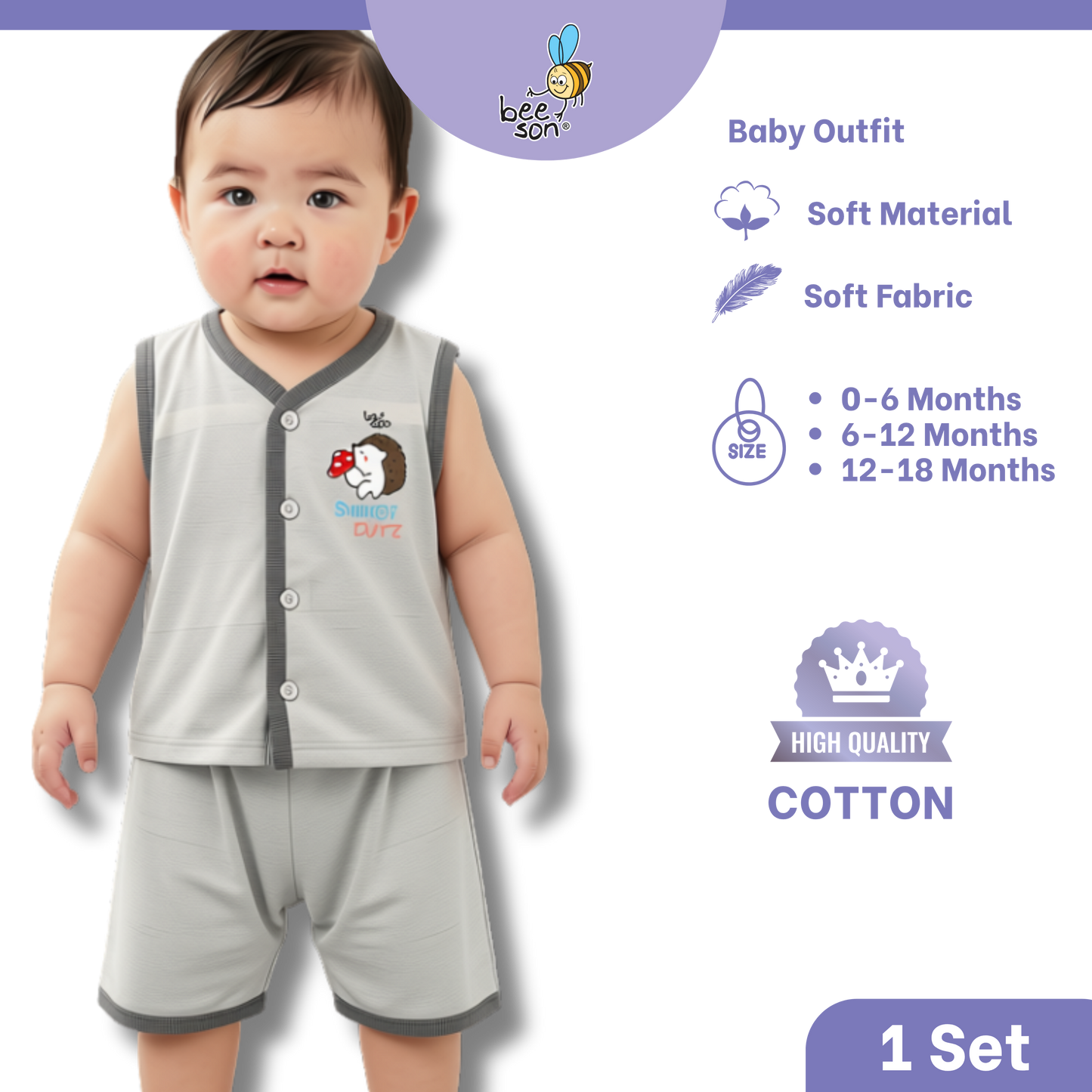 Beeson Baby Soft Cotton Top & Pant Outfit Set 0-18 Months | Unisex | 13033 | 13034 | 13036 | 13037 | 13038 | 13039 | 13042 | 13043 | 13044 | 13049 | 13056 | 13057