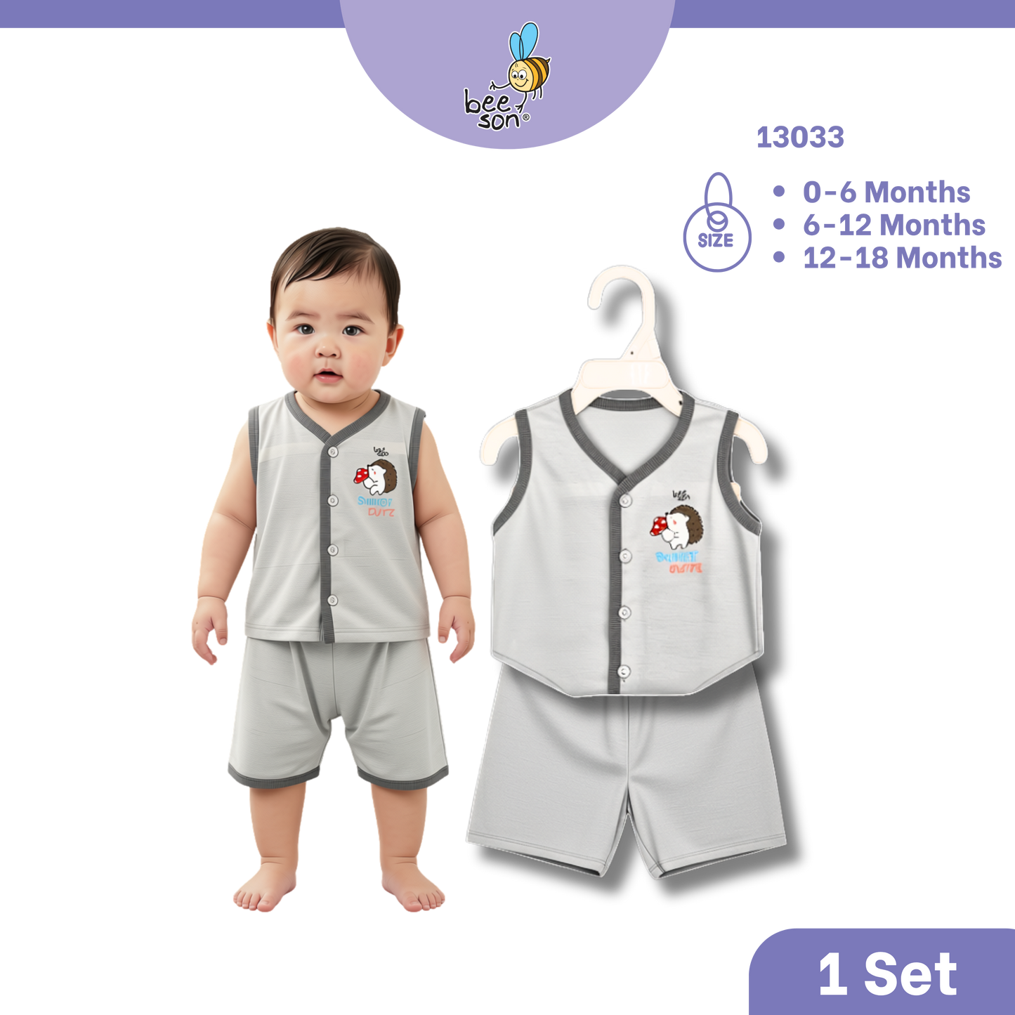 Beeson Baby Soft Cotton Top & Pant Outfit Set 0-18 Months | Unisex | 13033 | 13034 | 13036 | 13037 | 13038 | 13039 | 13042 | 13043 | 13044 | 13049 | 13056 | 13057