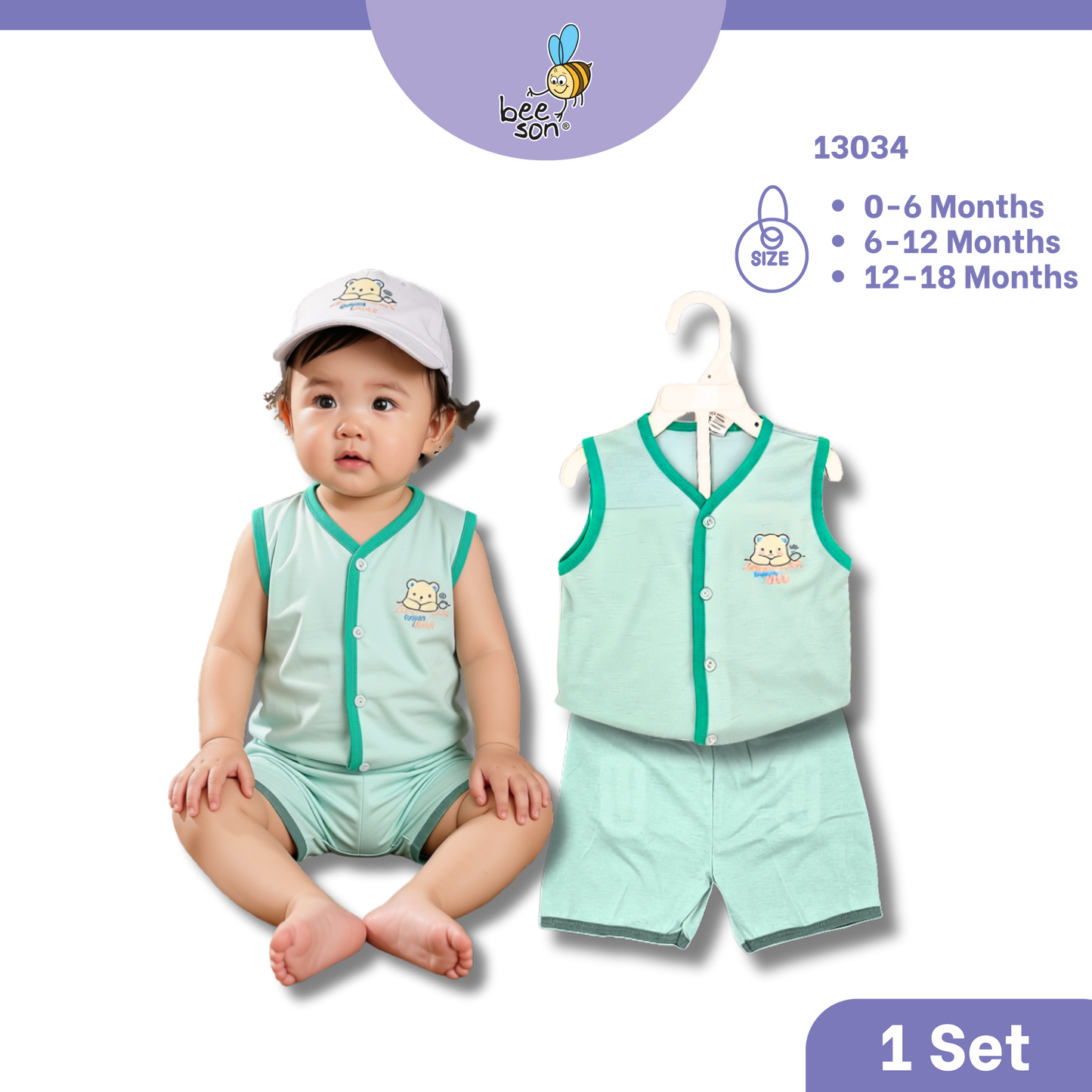 Beeson Baby Soft Cotton Top & Pant Outfit Set 0-18 Months | Unisex | 13033 | 13034 | 13036 | 13037 | 13038 | 13039 | 13042 | 13043 | 13044 | 13049 | 13056 | 13057